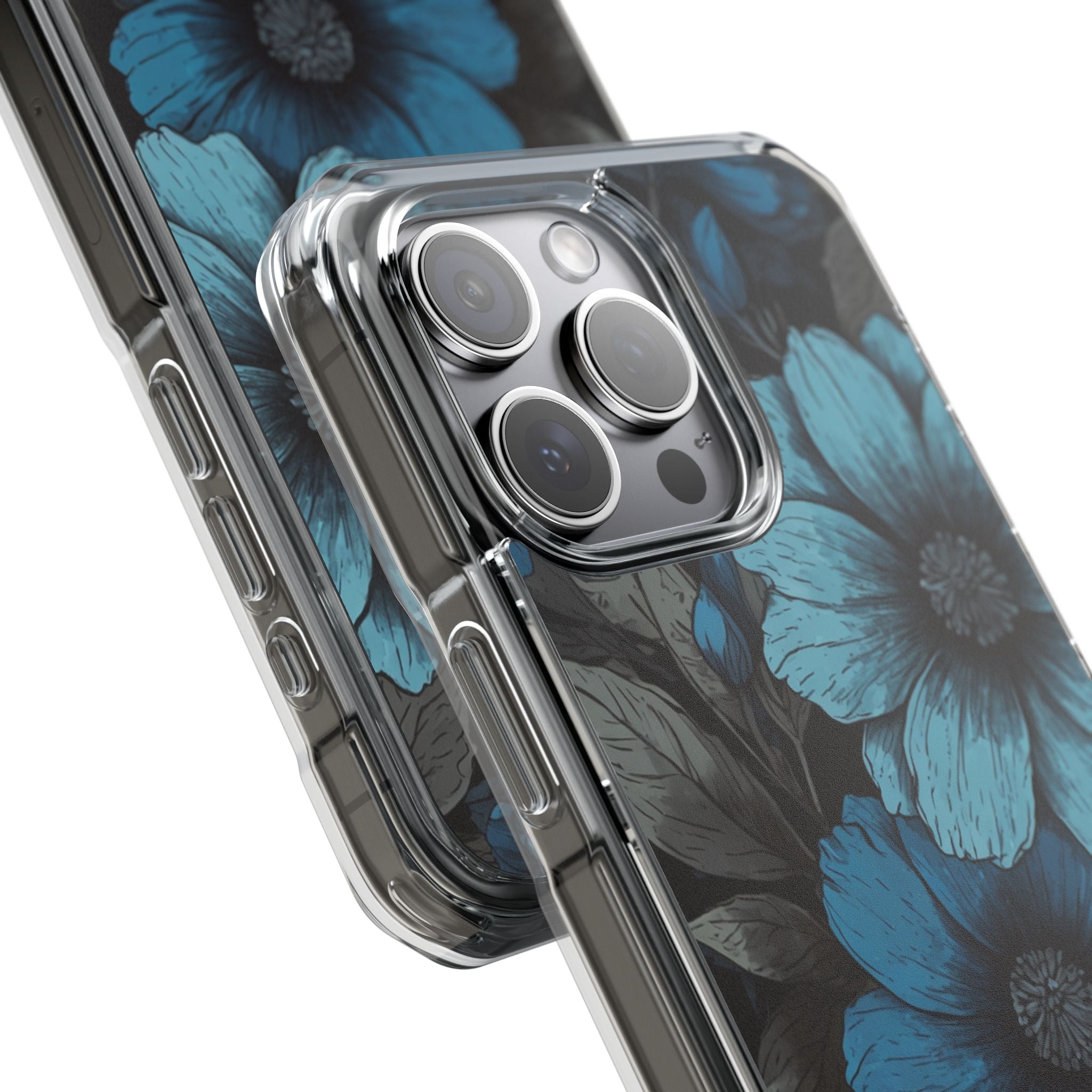 Blue Petal Radiance iPhone 15 Pro Max Case - Impact