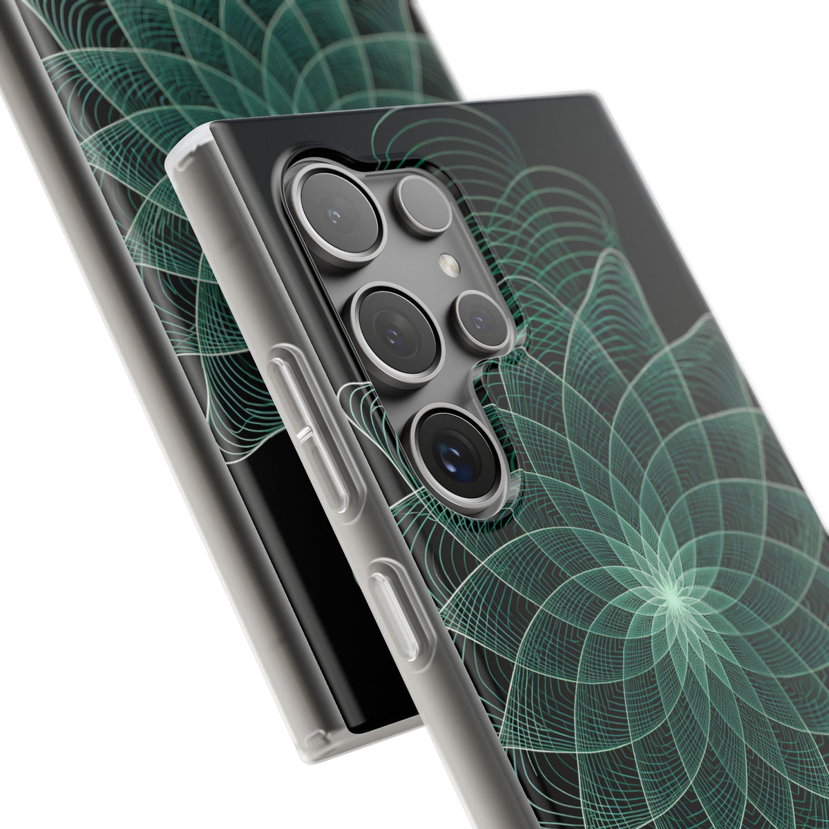 Green Lite Phone Case for Samsung - Cyan Signal Bloom