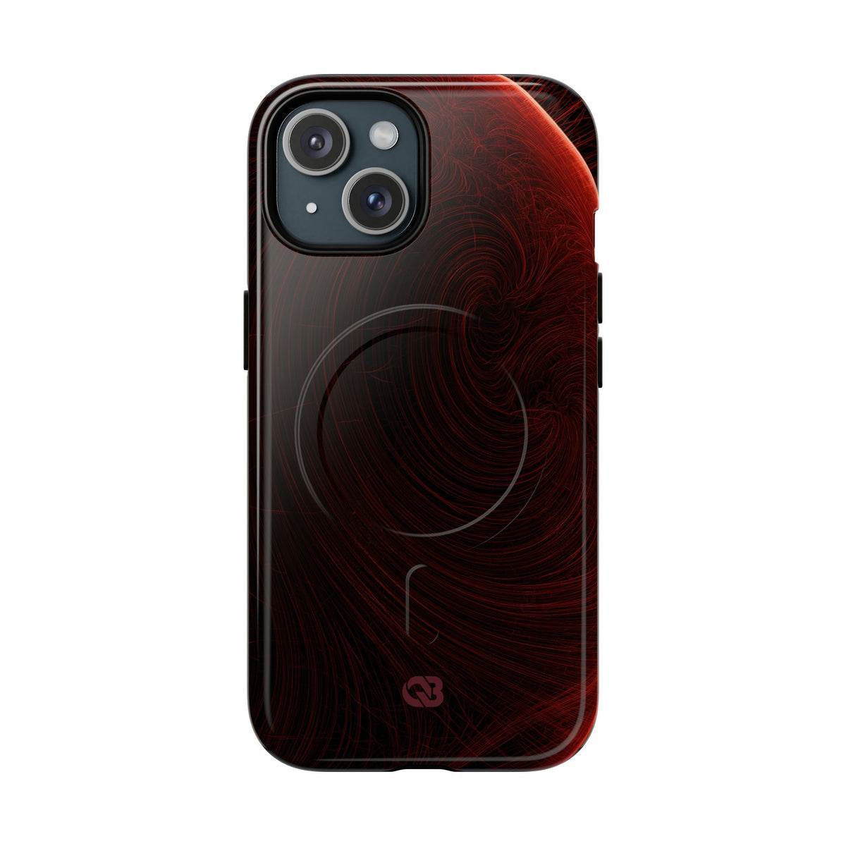 Red Tough 2.0 Magsafe Phone Case for iPhone - Crimson Flare Flux