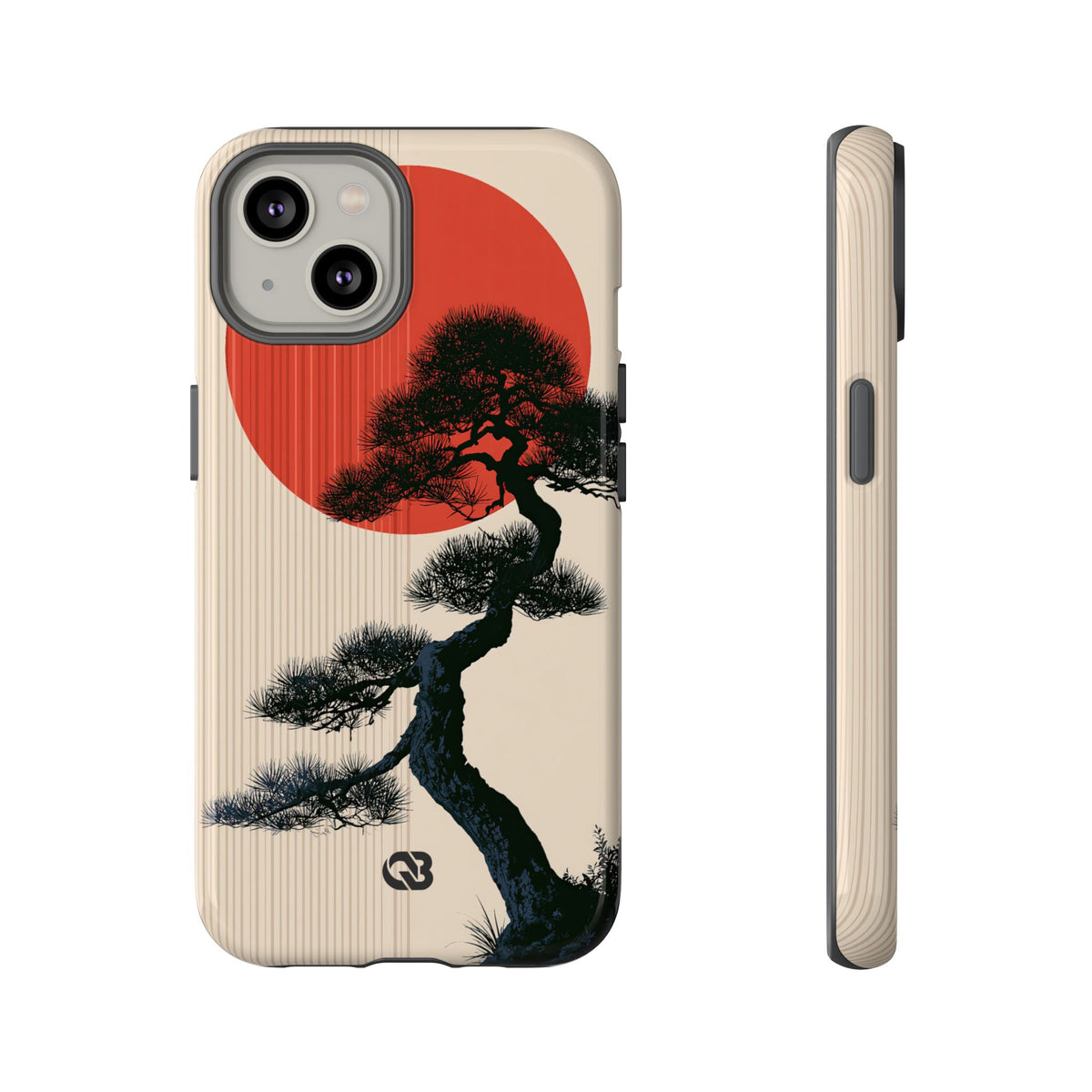 Crimson Sun Bonsai · Tough Phone Case for iPhone · Beige