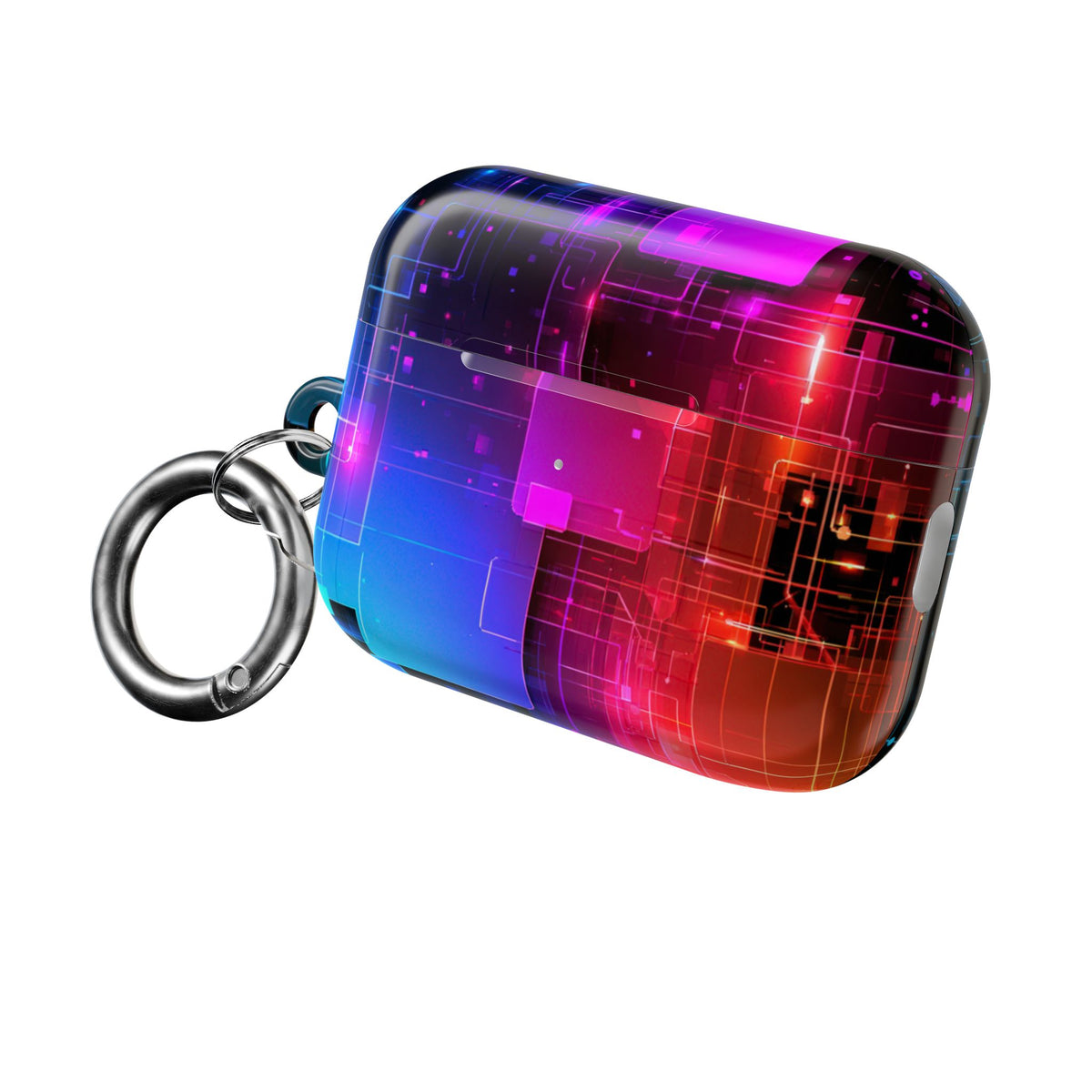 Spectral Circuit Grid · Hard Case for AirPods & AirPods Pro · Black