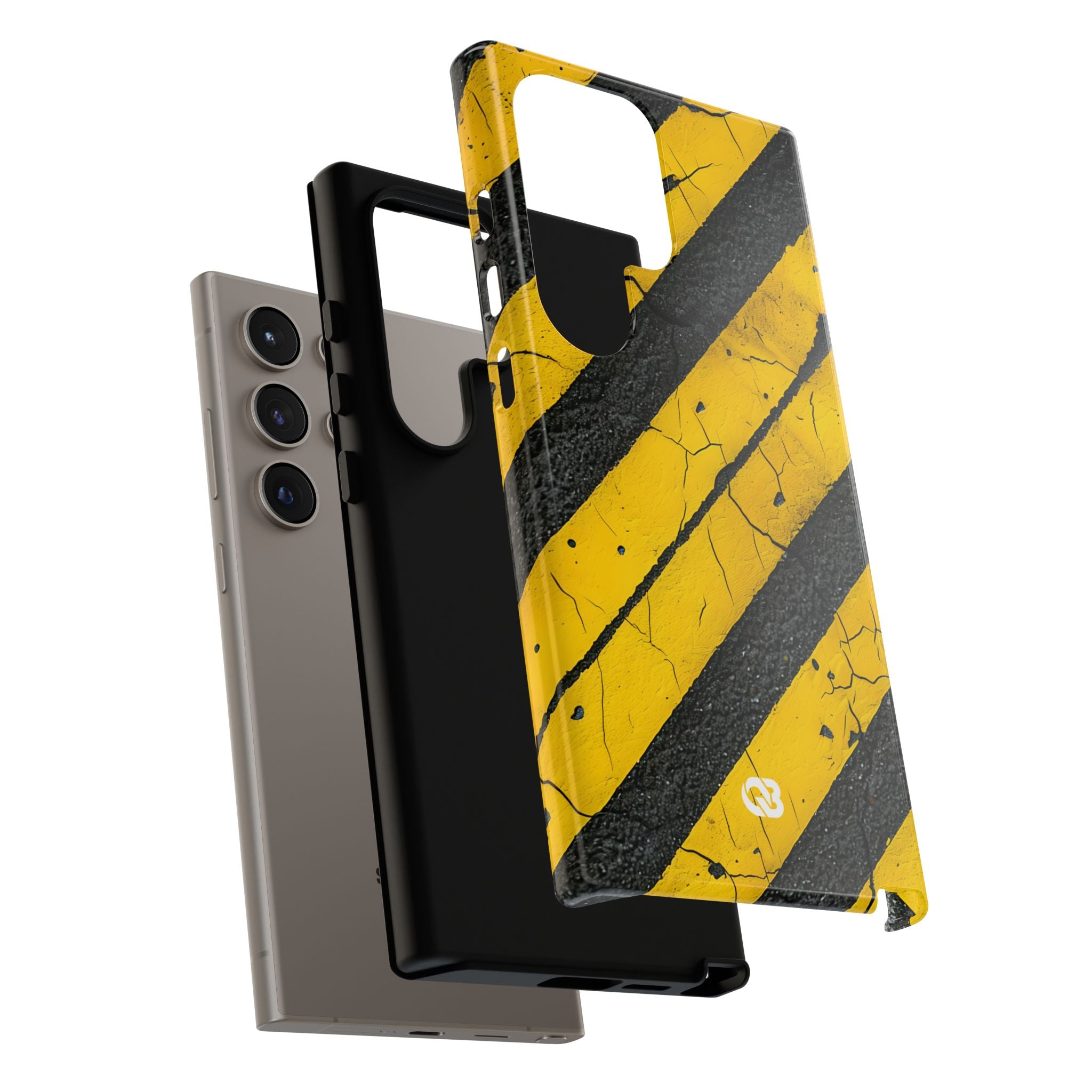 Cracked Hazard Stripes · Tough Handyhülle für Samsung