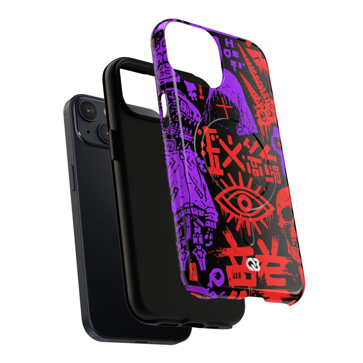 Underground Cyber Glyphs · Tough 2.0 Magnetic Phone Case for iPhone · Black
