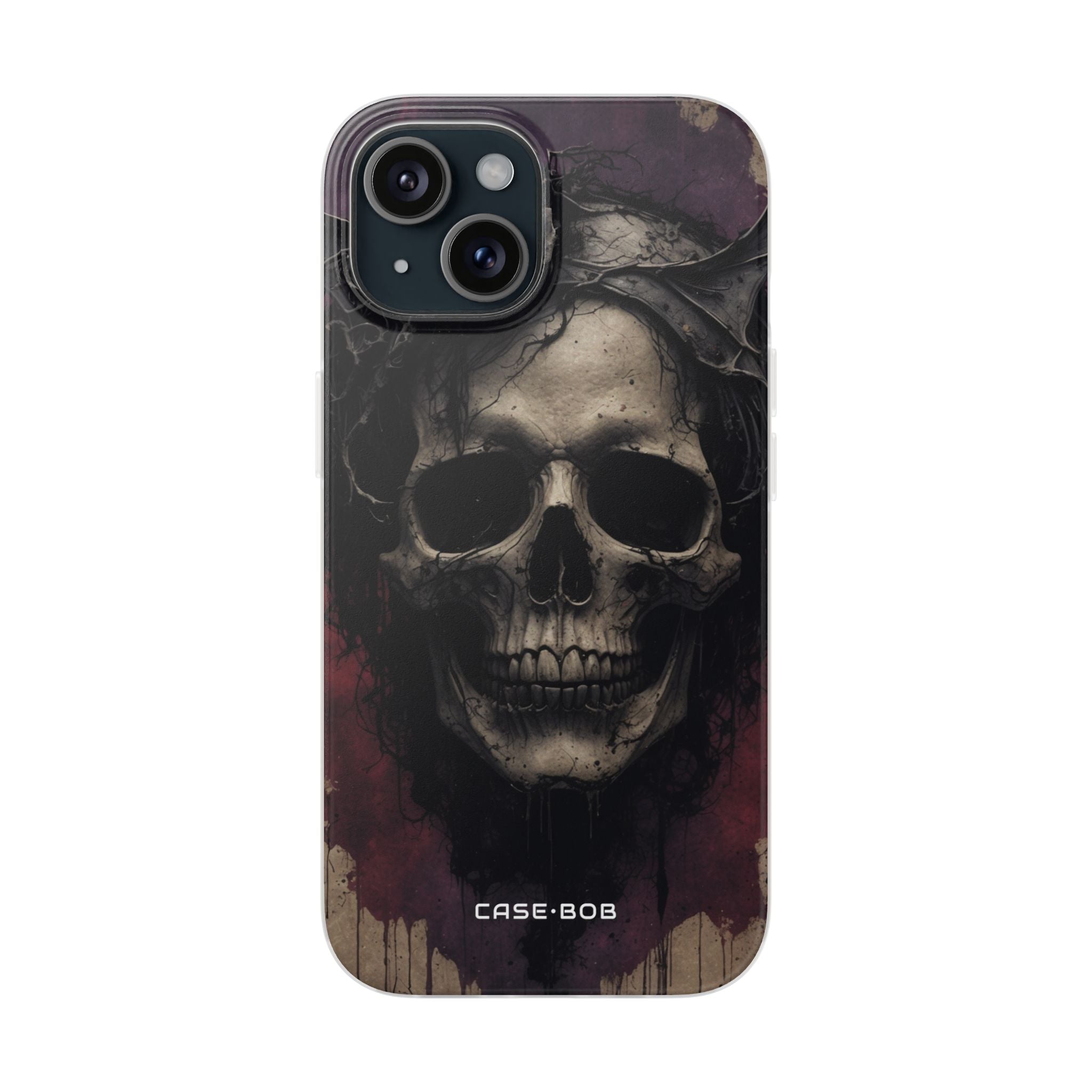Gothic Skull Crown iPhone 15 Skal - Mjukt
