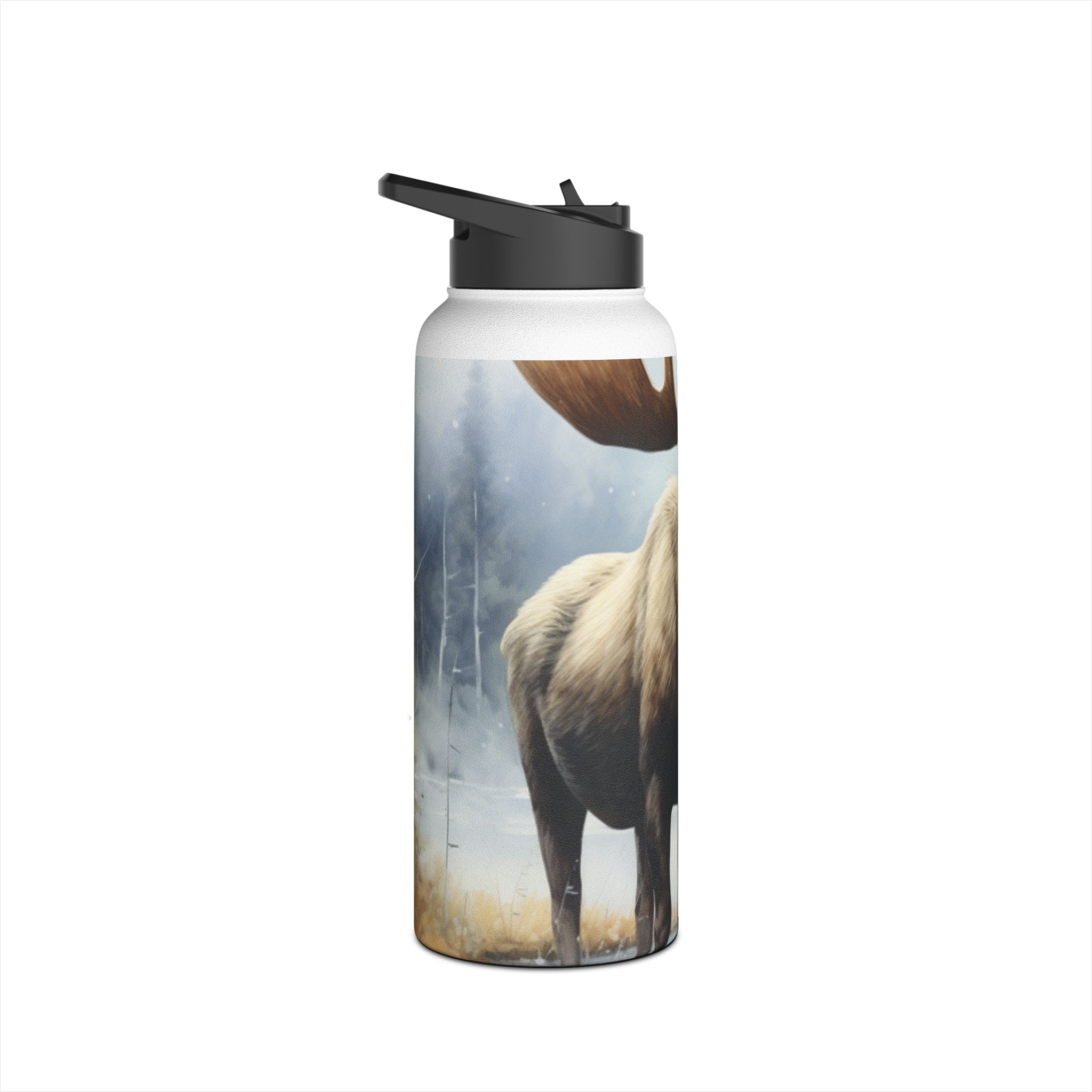 Misty Moose Reflection - Stainless Steel Water Bottle