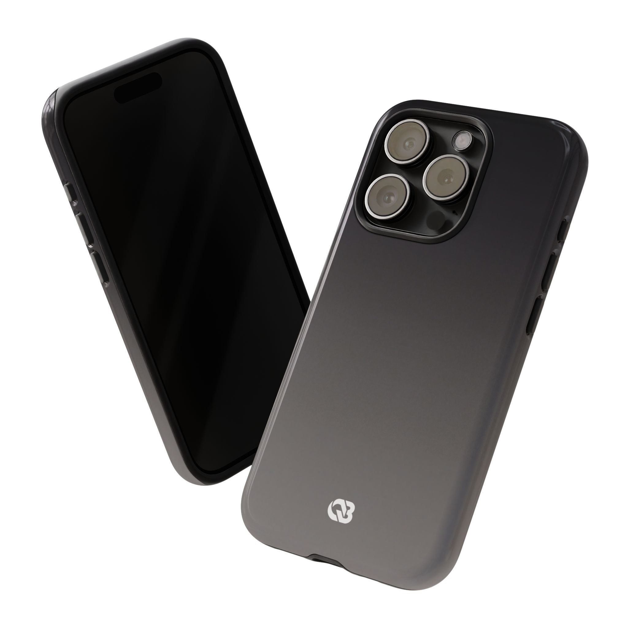 Grey Tough Phone Case for iPhone - Obsidian Ash Fade