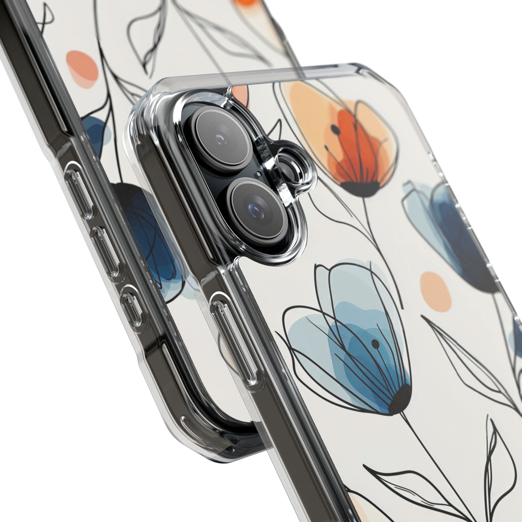 Ink Watercolor Tulips · Impact Hoesje voor iPhone · Magsafe