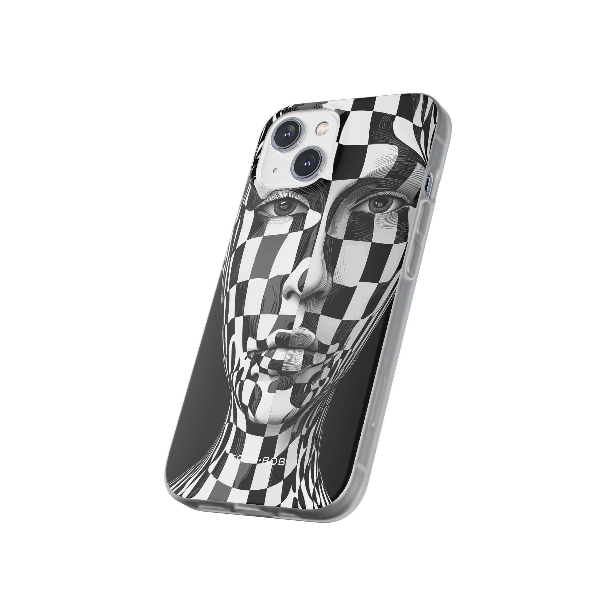 Checkered Face iPhone 14 Case - Soft