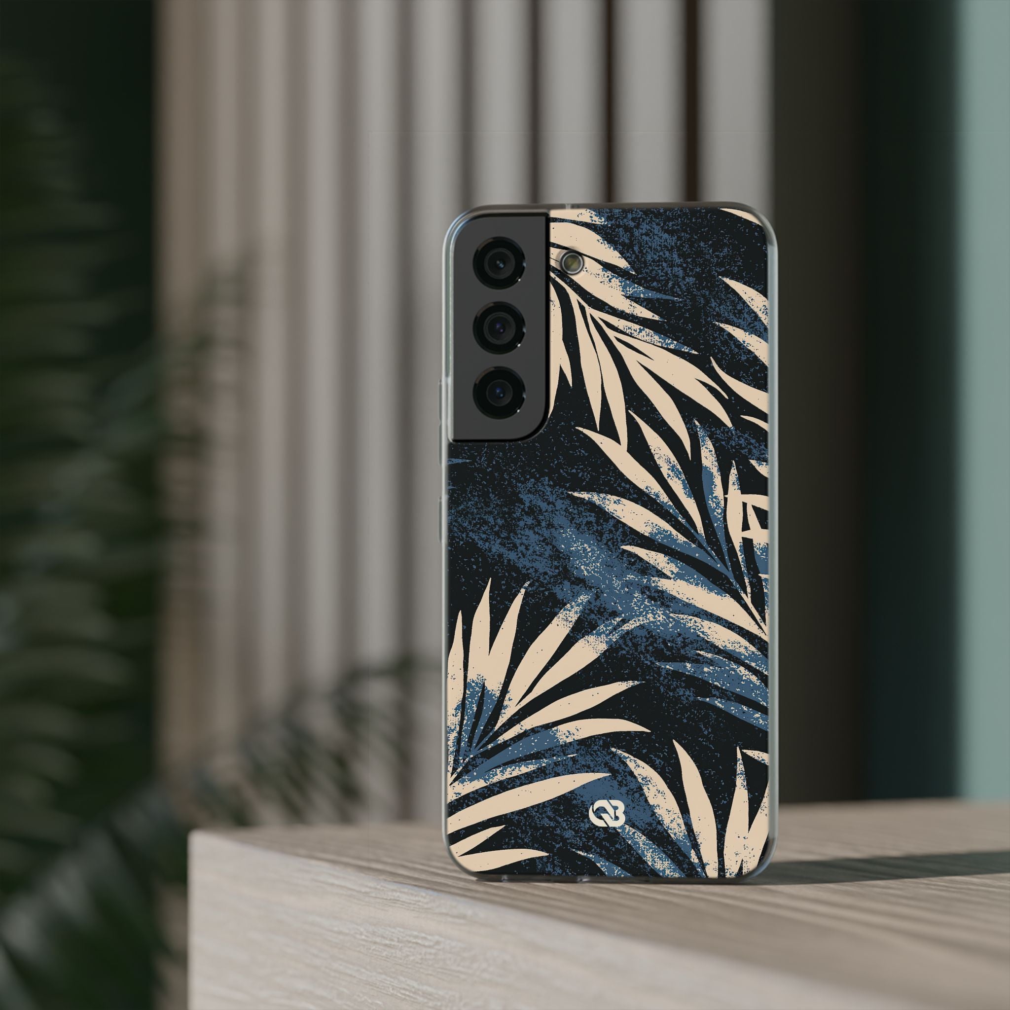Blue Lite Phone Case for Samsung - Midnight Indigo Palm