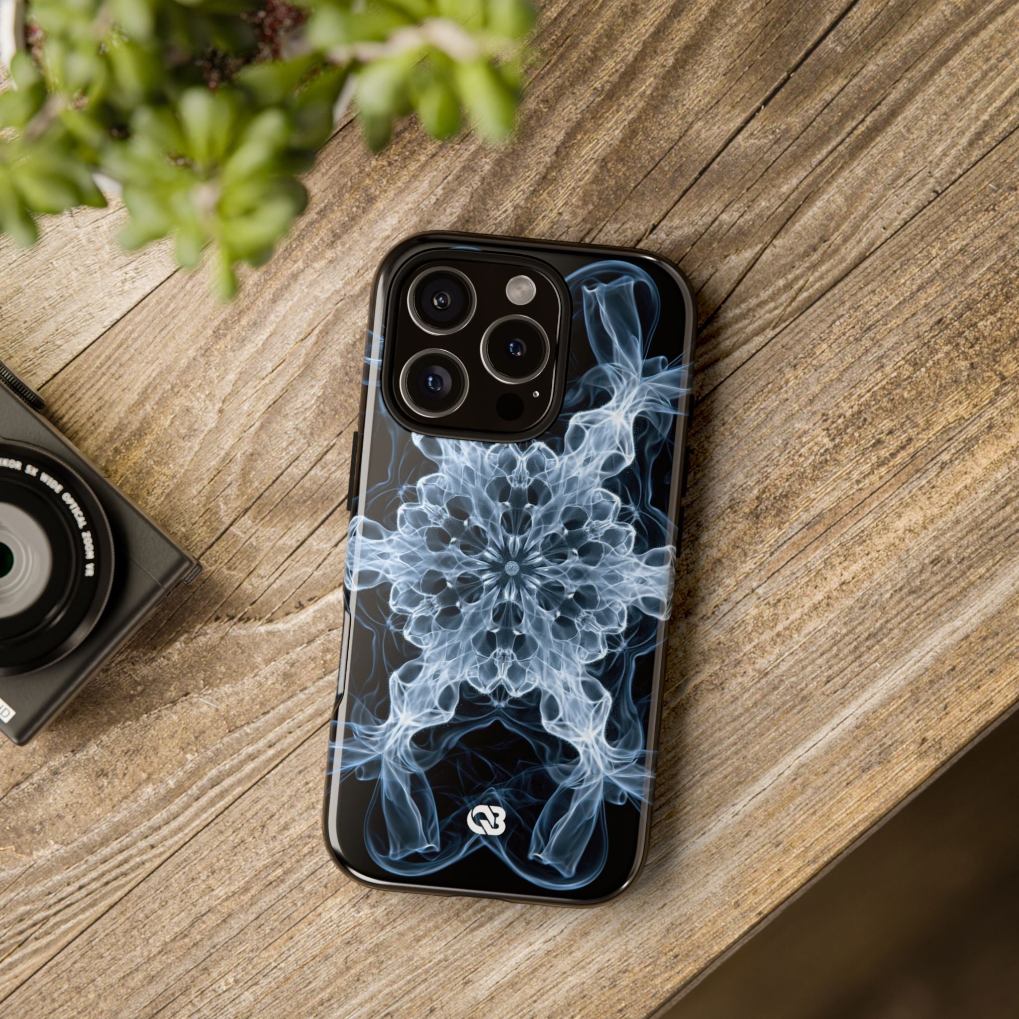 Blue Tough Phone Case for iPhone - Glacial Smoke Crown