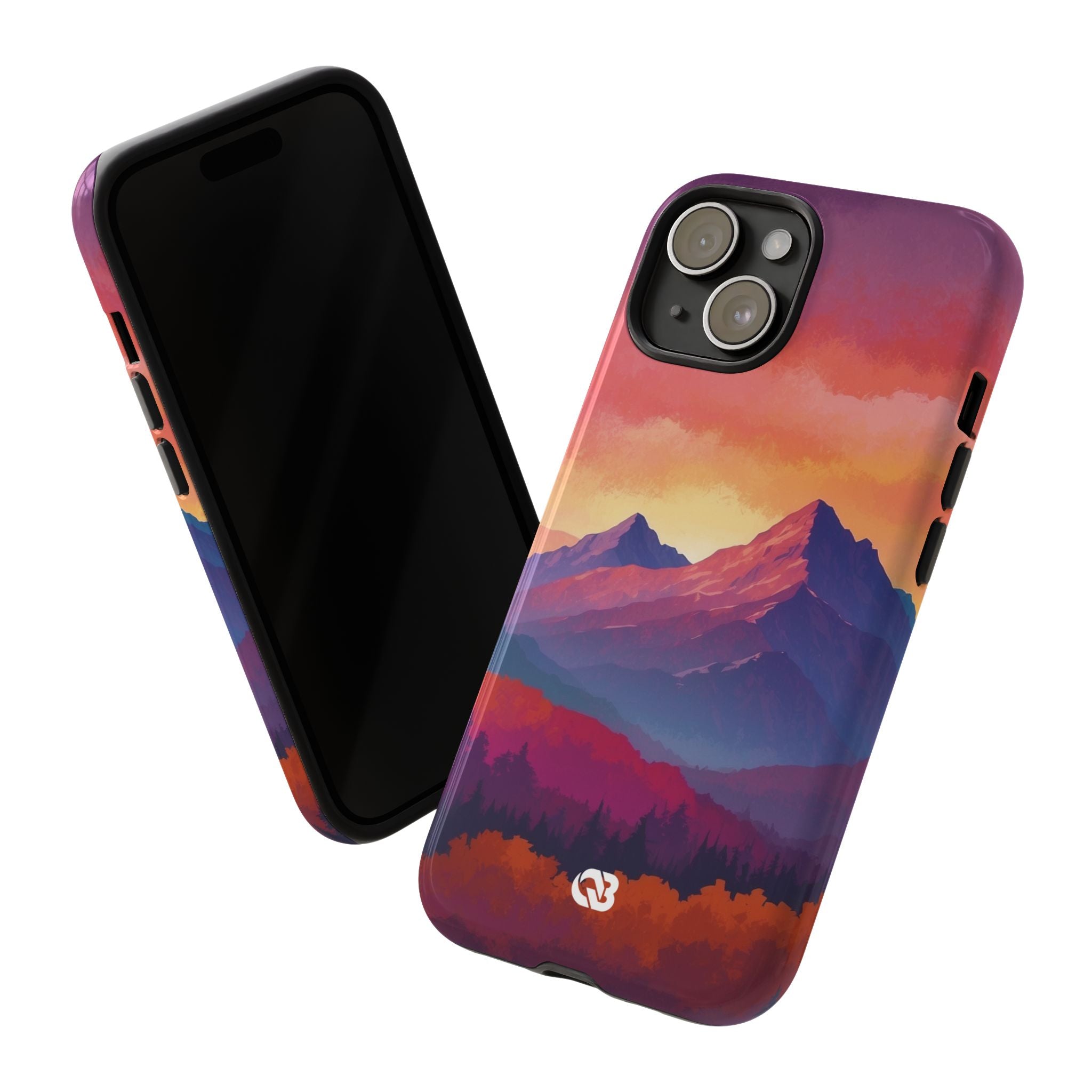 Crimson Mountain Dusk · Tough Phone Case for iPhone