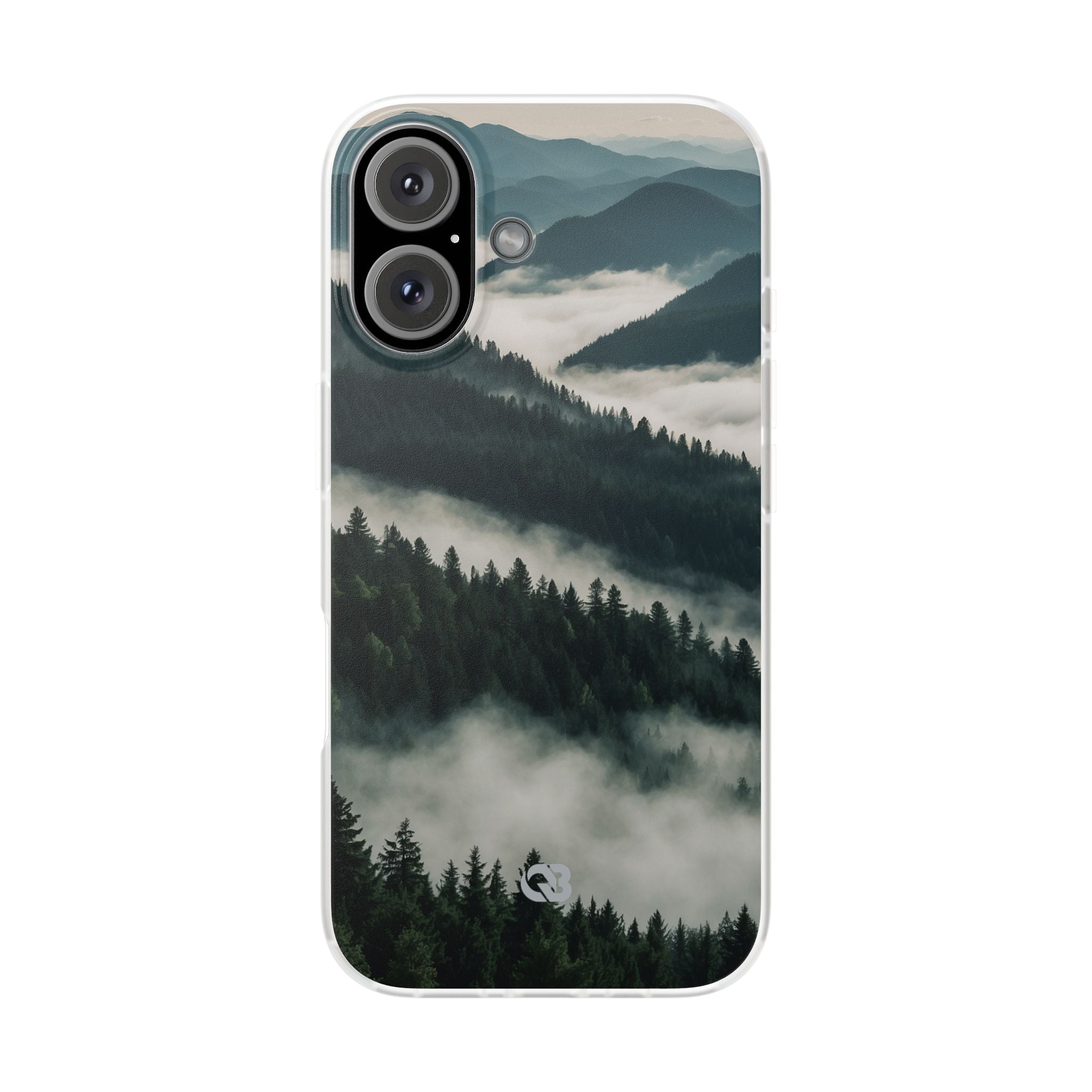 Misty Pine Peaks · Soft Hoesje voor iPhone