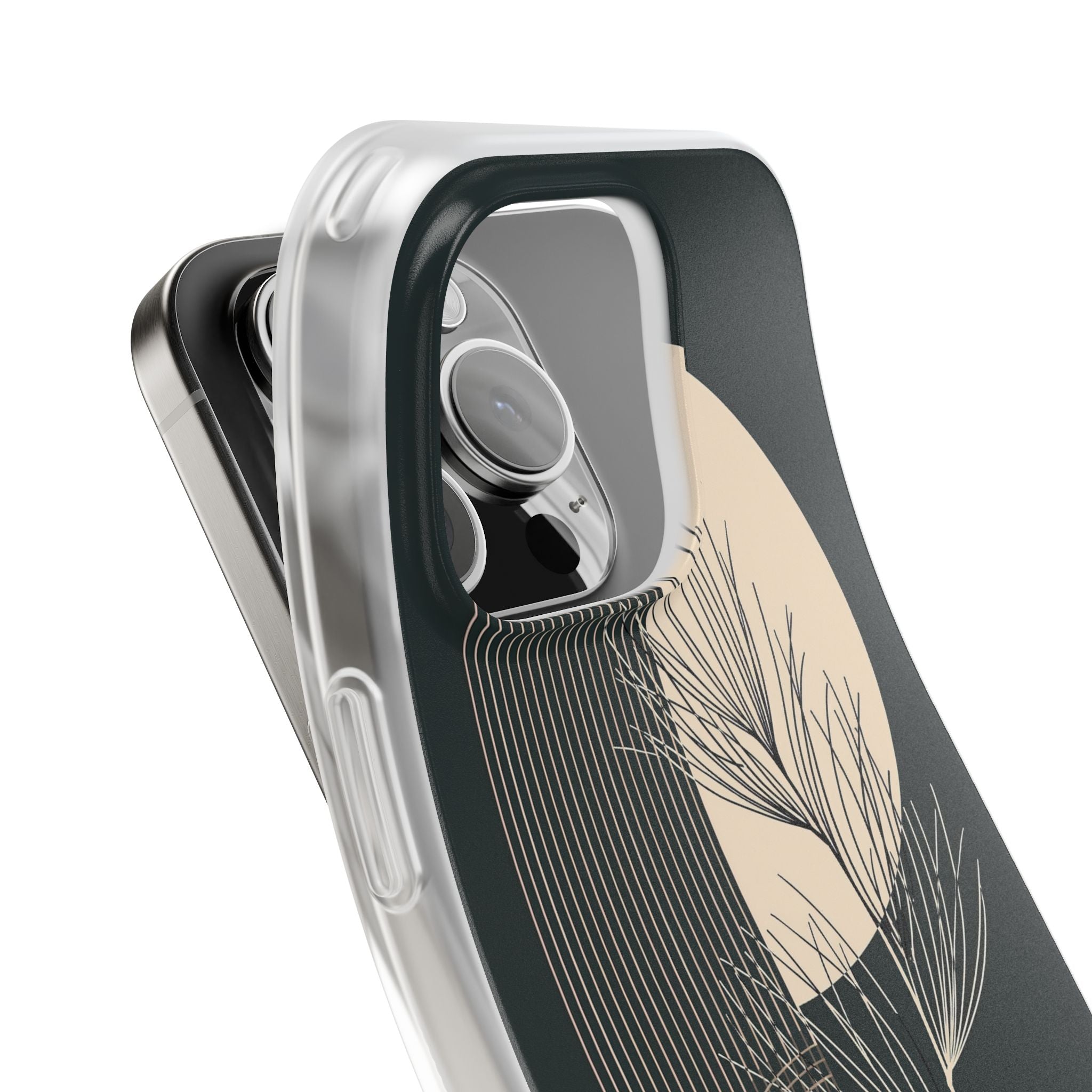 Black Lite Phone Case for iPhone - Obsidian Sand Willow
