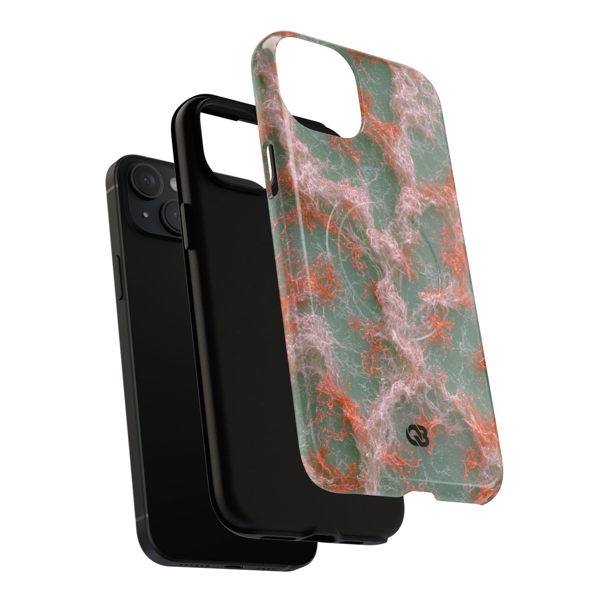 Coral Pixel Matrix · Tough 2.0 Magnetic Phone Case for iPhone · Green