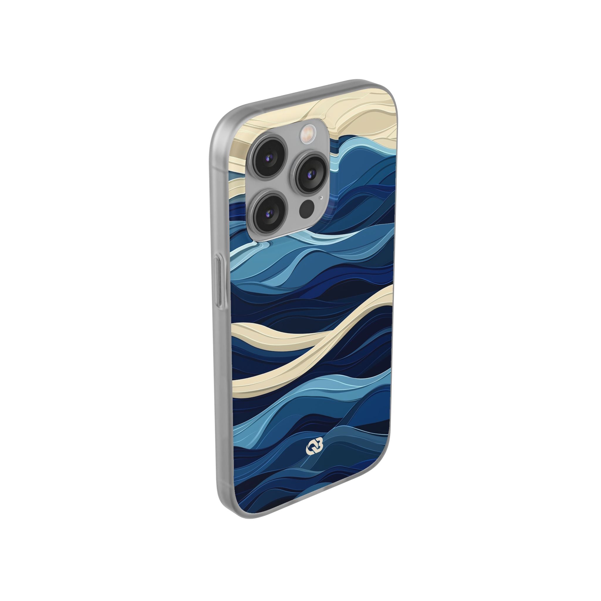 Cobalt Coast Layers · Soft Phone Case for iPhone