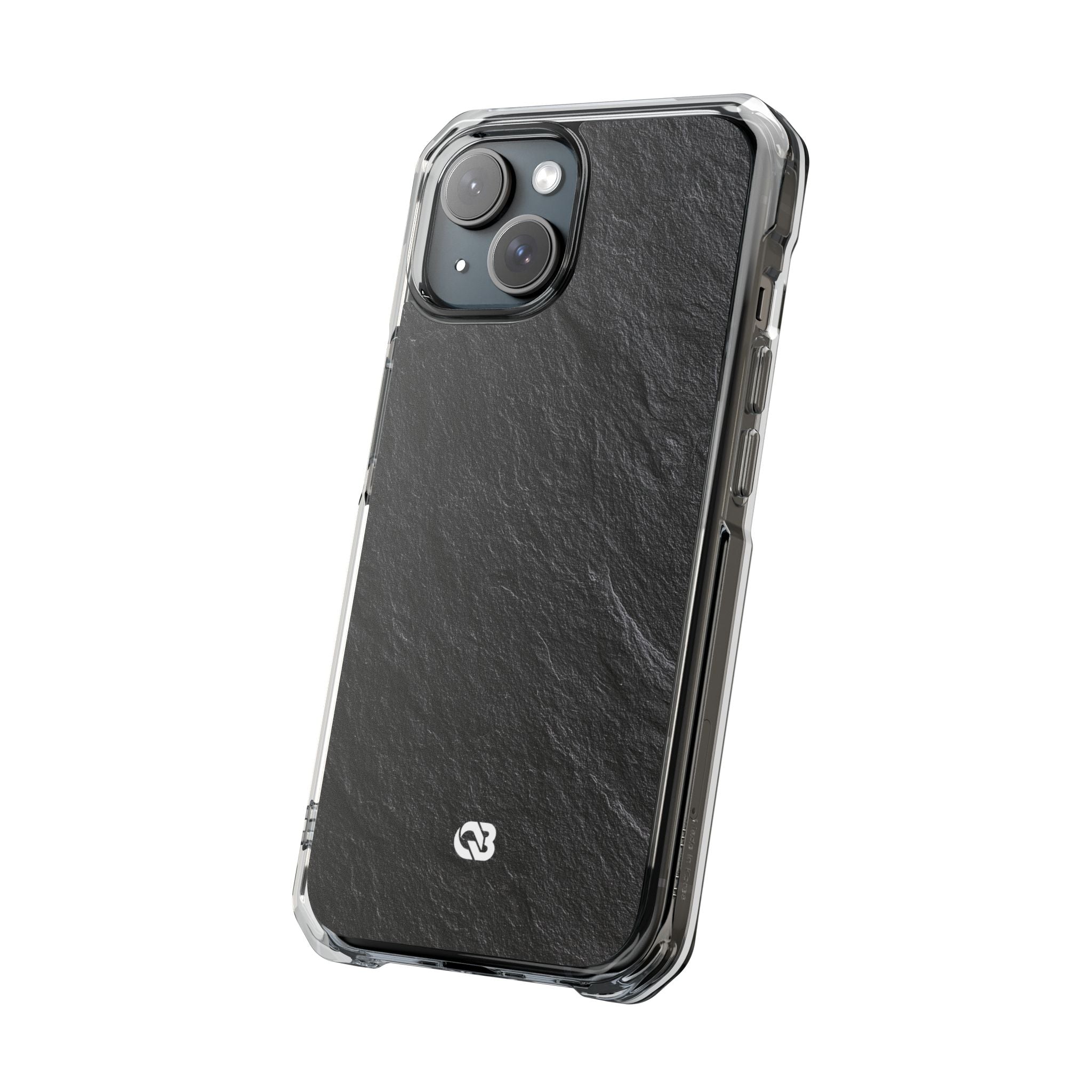 Black Impact MagSafe Phone Case for iPhone - Raw Obsidian Slate