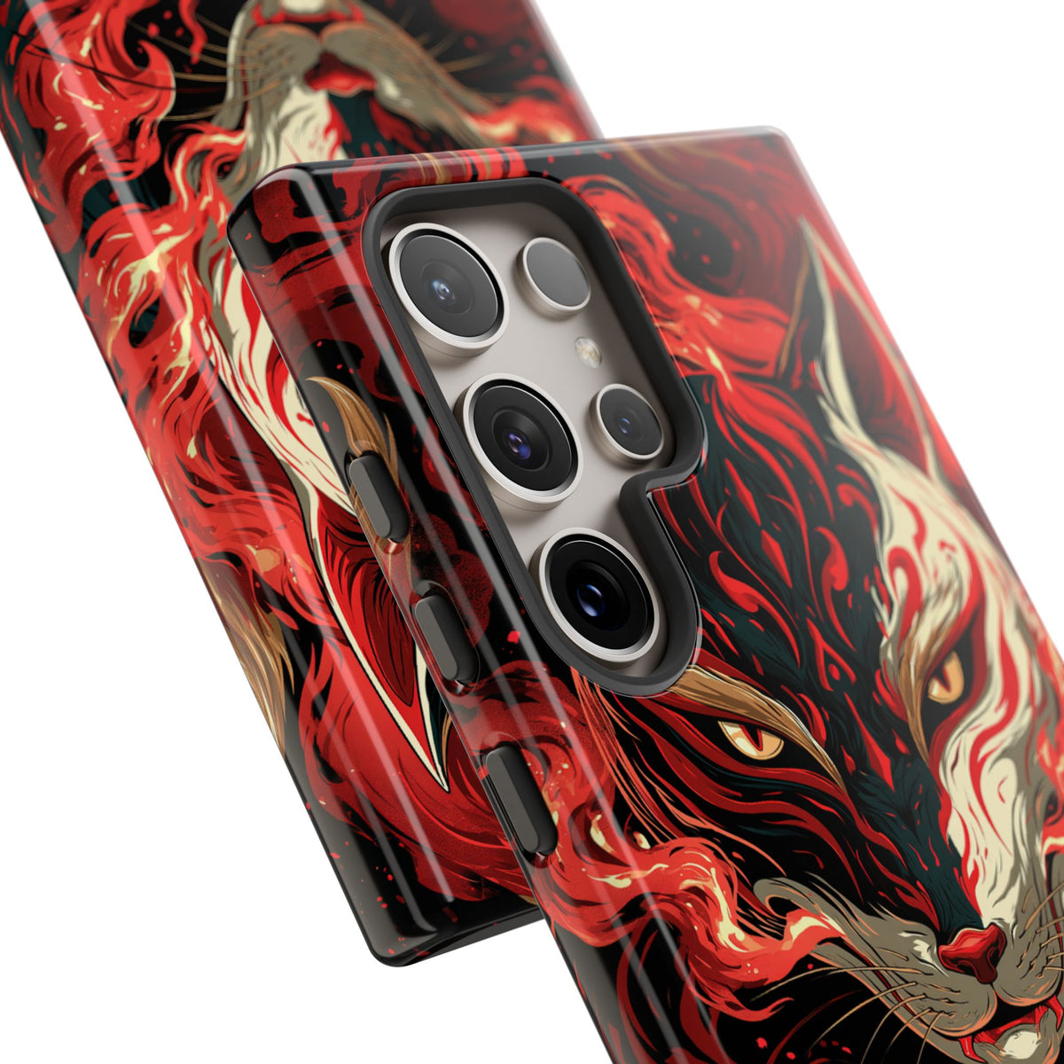 Crimson Kitsune Spirit · Tough Phone Case for Samsung · Red