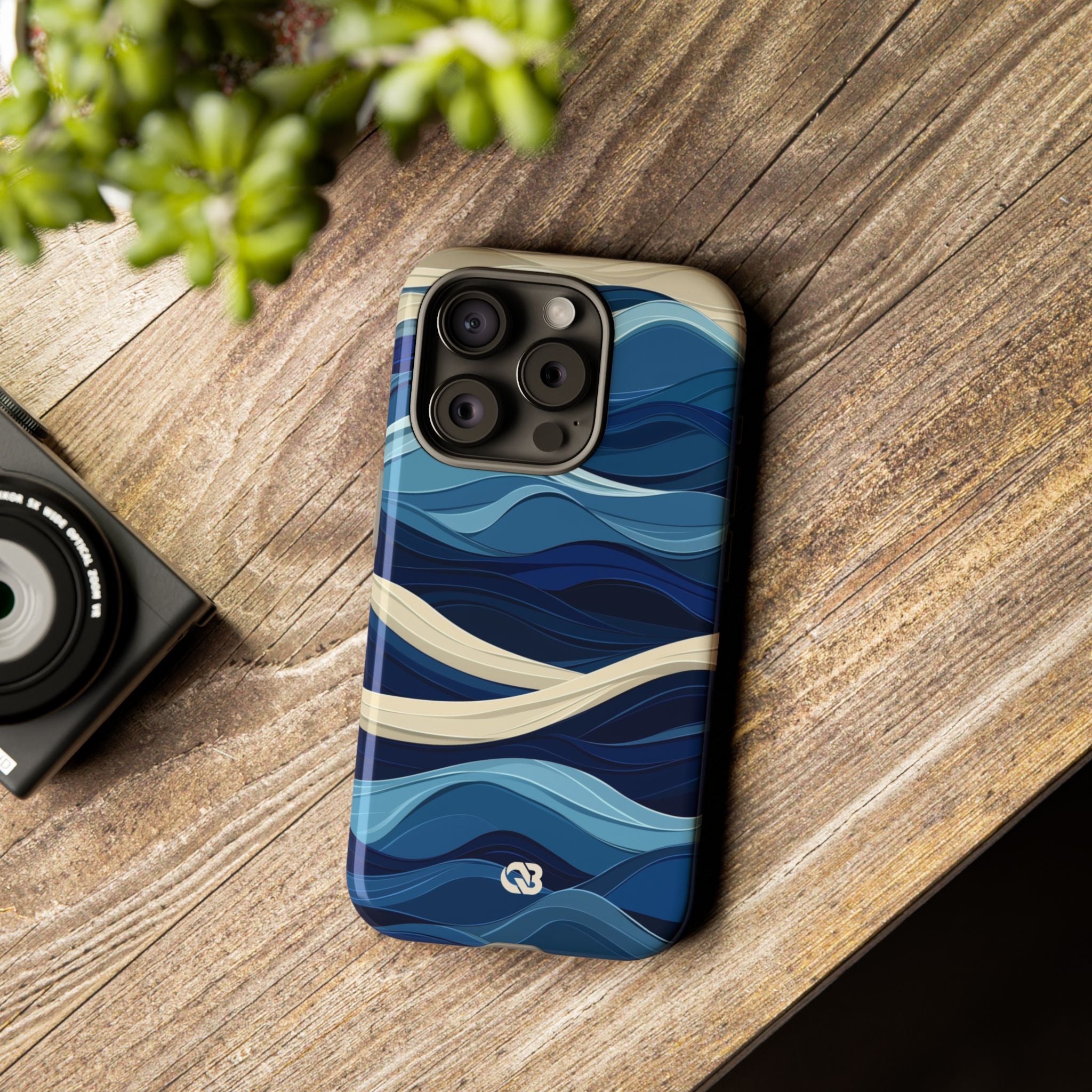 Cobalt Coast Layers · Tough Phone Case for iPhone