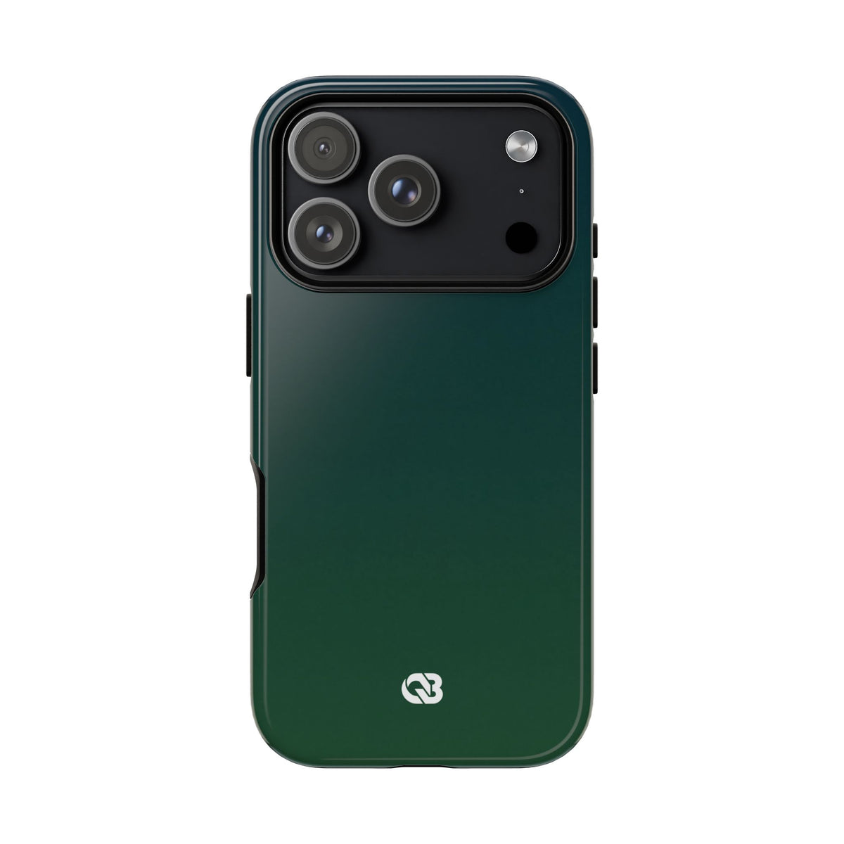 Green Tough Phone Case for iPhone - Midnight Pine Horizon