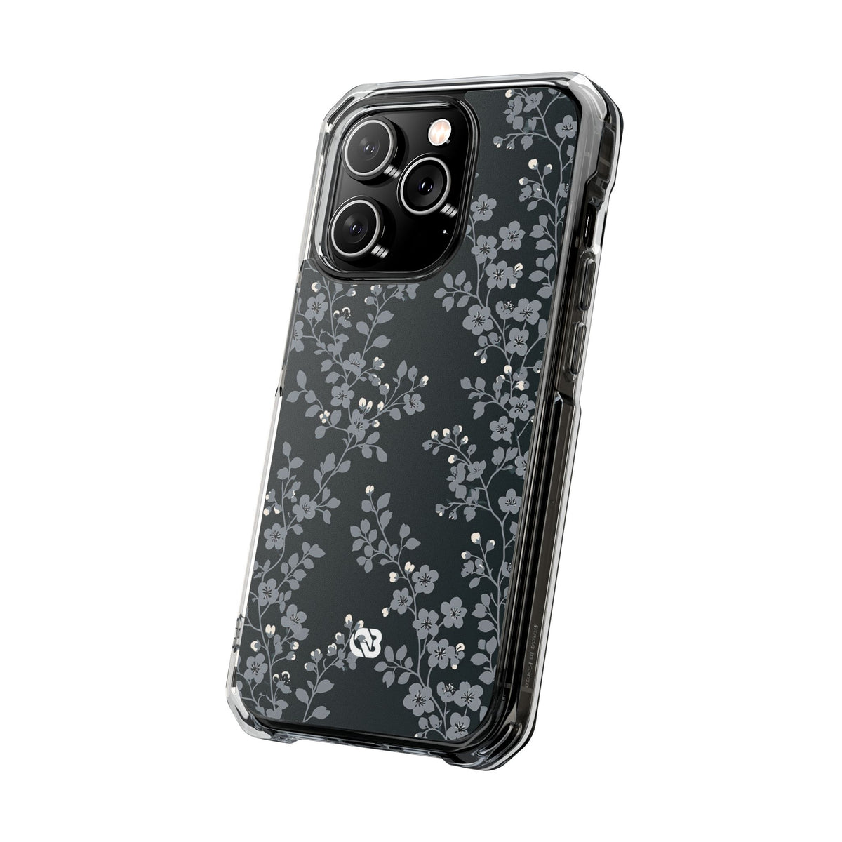 Nocturne Blossom Branch · Clear Impact Magnetic Phone Case for iPhone · Black