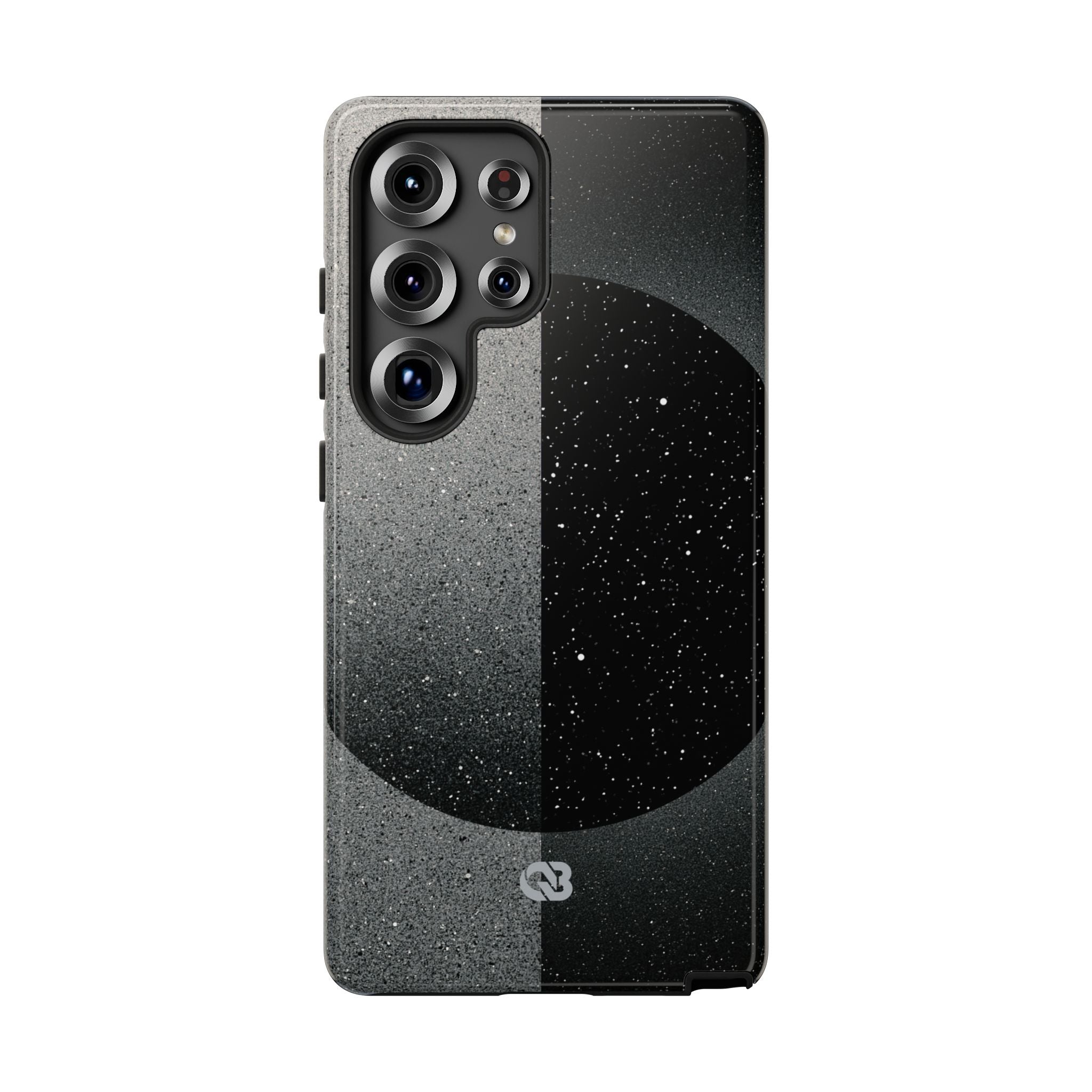 Black Tough Phone Case for Samsung - Lunar Static Orbit