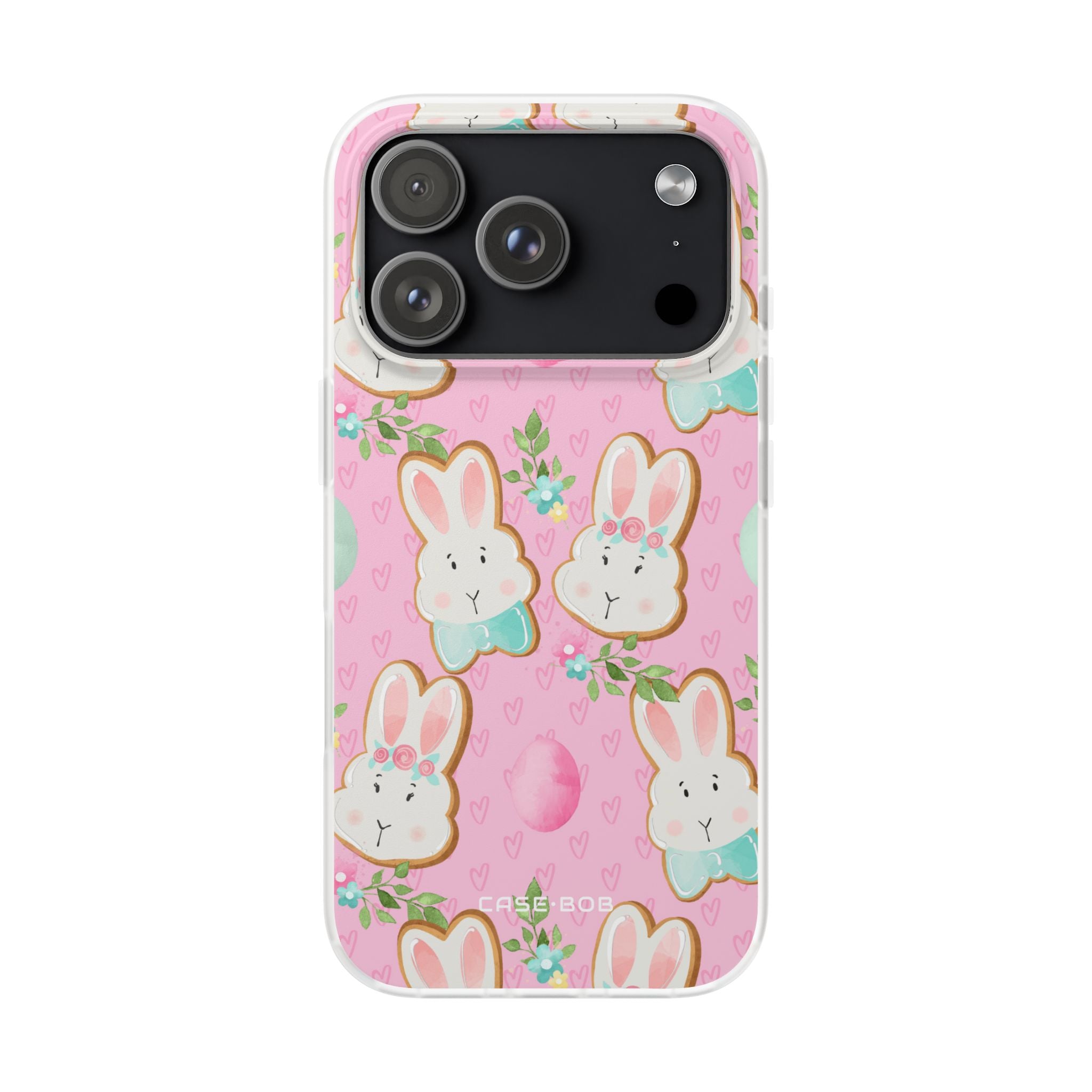 Bunny Blossom iPhone 17 Pro Case - Soft - CASE•BOB