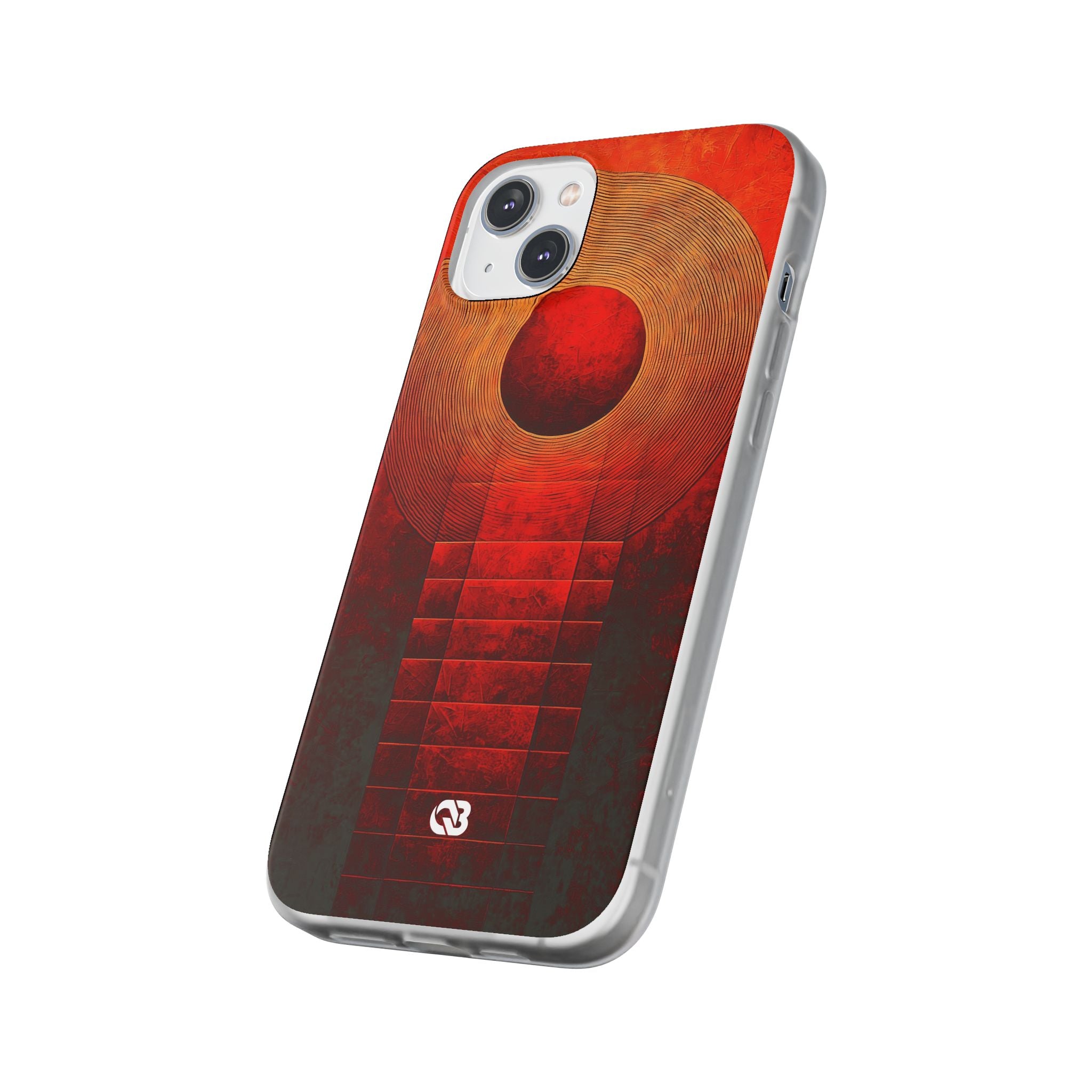 Crimson Solar Halo · Soft Custodia per iPhone