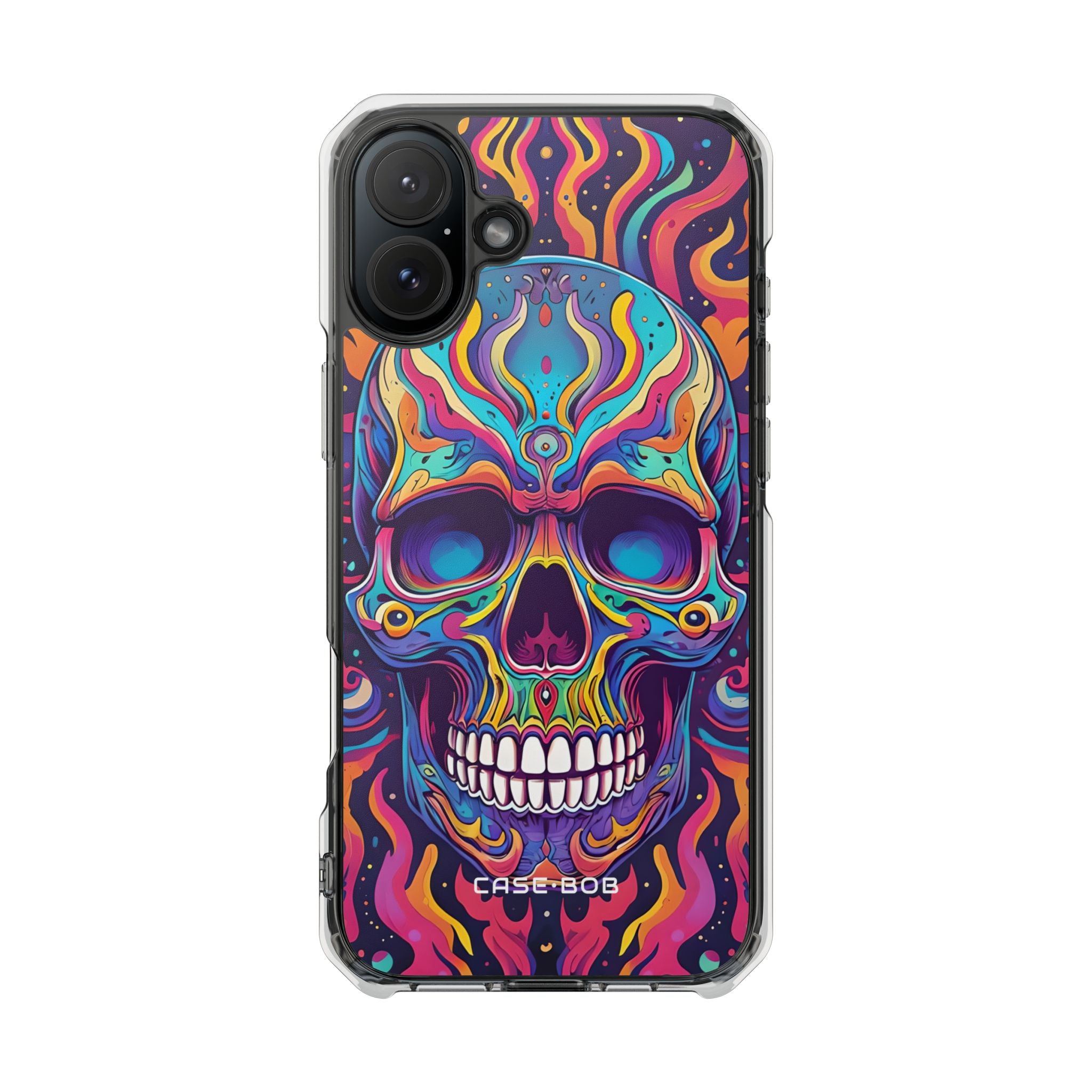 Flaming Skull iPhone 16 Plus Case - Impact