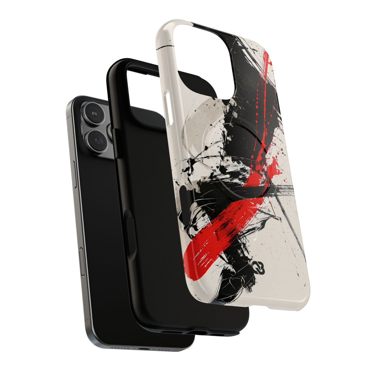 Crimson Sumi Slash · Tough 2.0 Magnetic Phone Case for iPhone · White