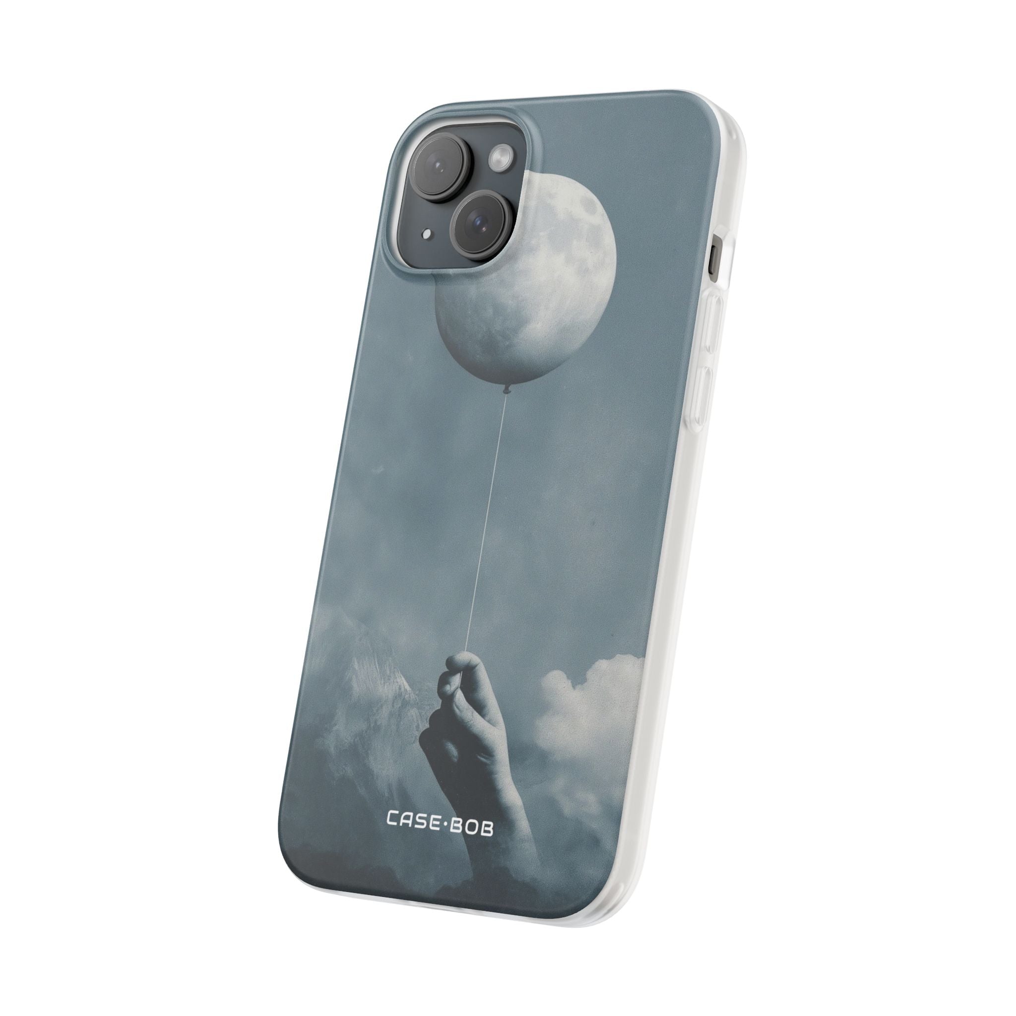 Moon Balloon iPhone 15 Plus Case - Soft