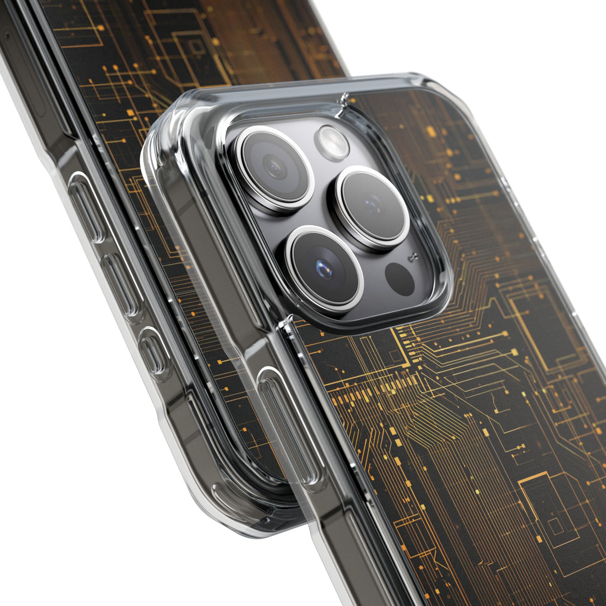 Gold Impact MagSafe Phone Case for iPhone - Amber Core Mainframe