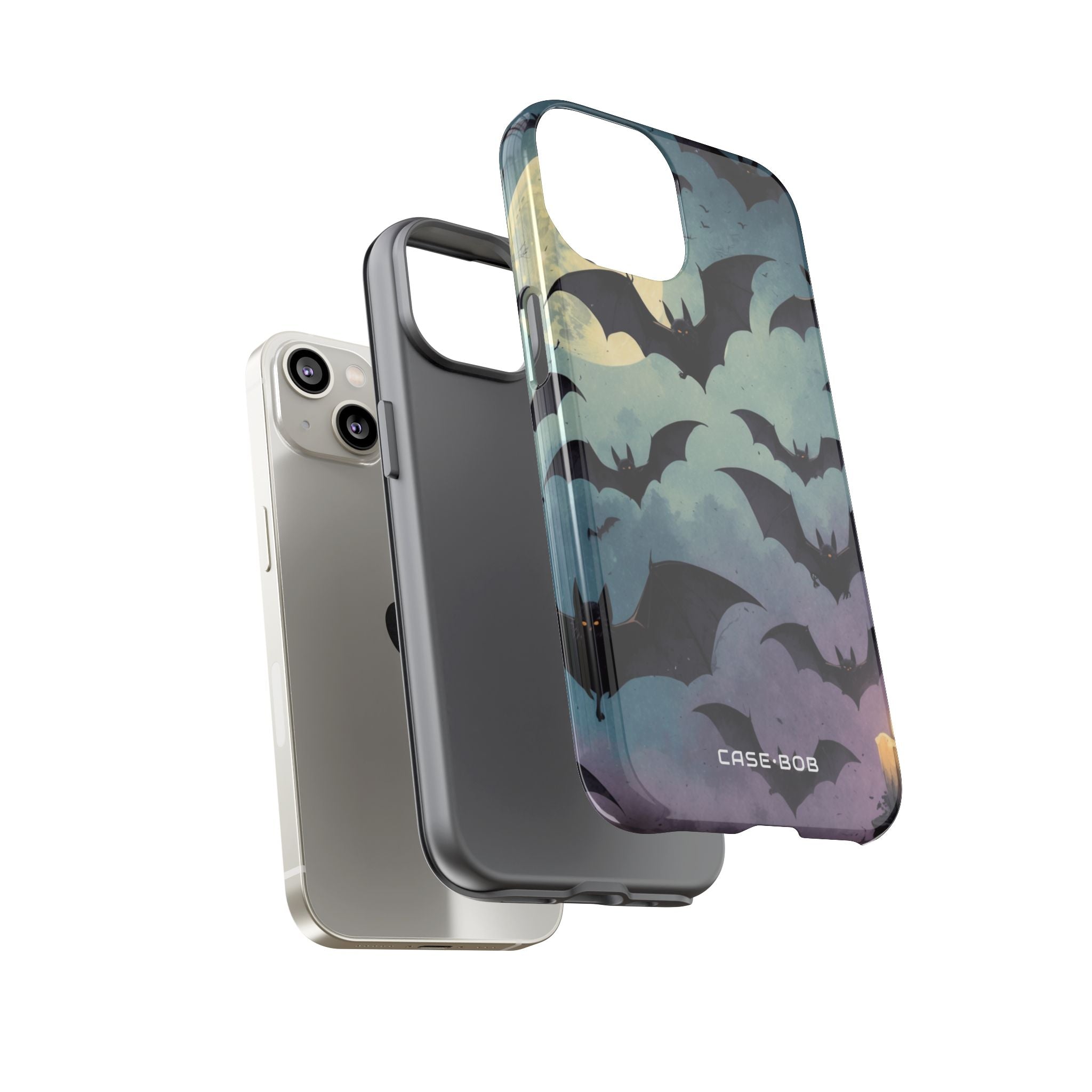 Leuchtender Fledermaus-Schwarm iPhone 14 Case - Tough
