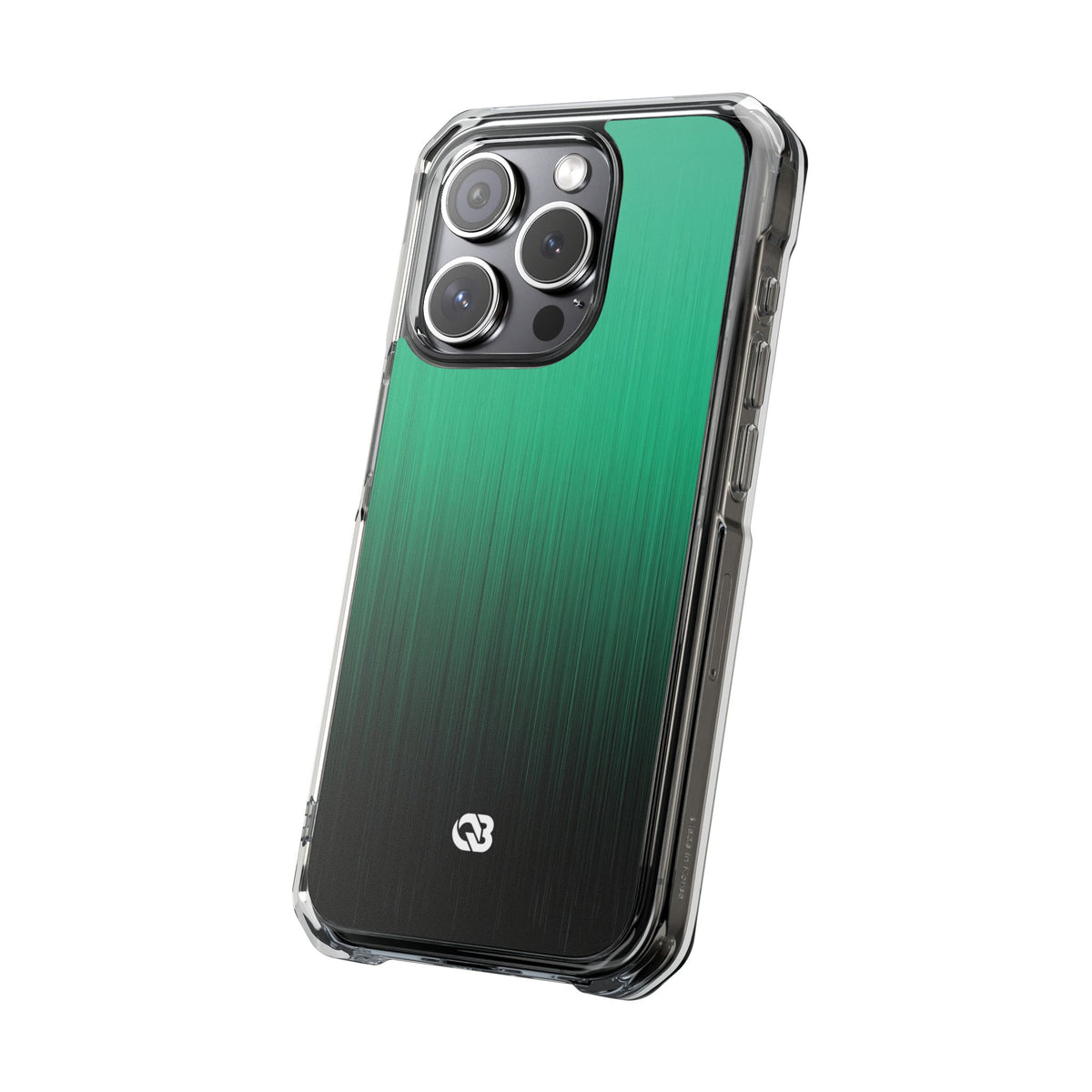 Emerald Cascade · Clear Impact Magnetic Phone Case for iPhone · Green