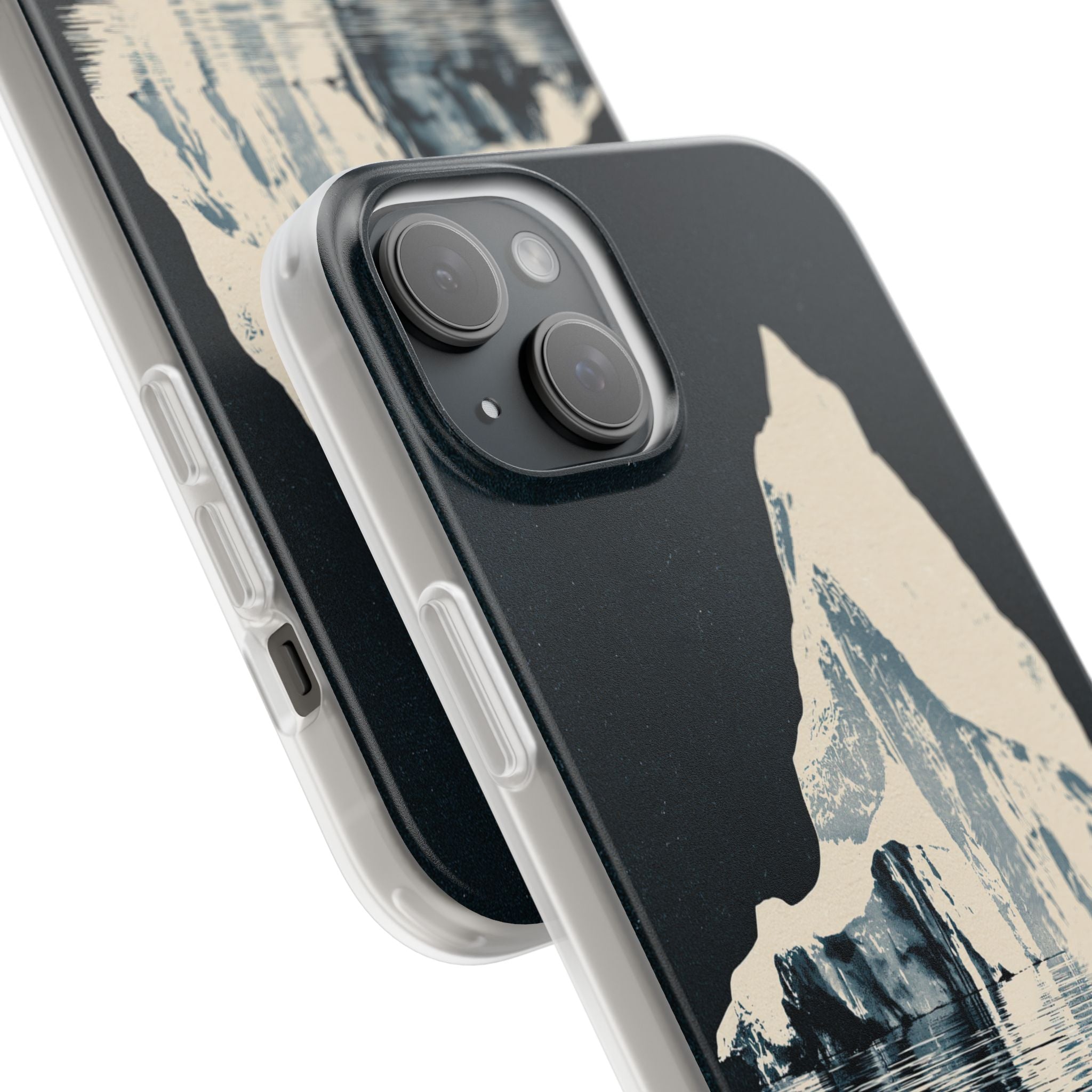 Blue Lite Phone Case for iPhone - Frozen Navy Monolith