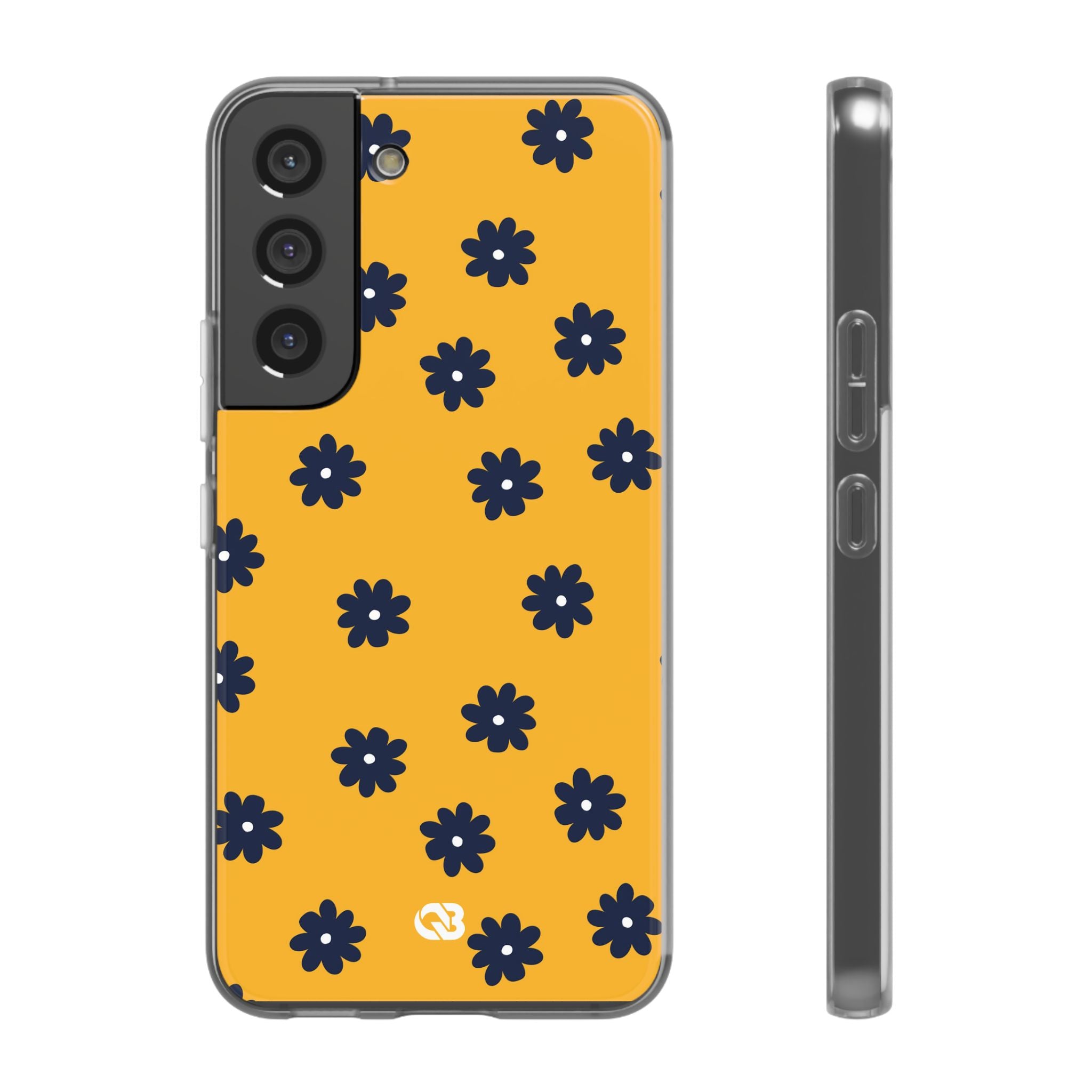 Navy Daisy Mustard · Soft Mobilskal för Samsung