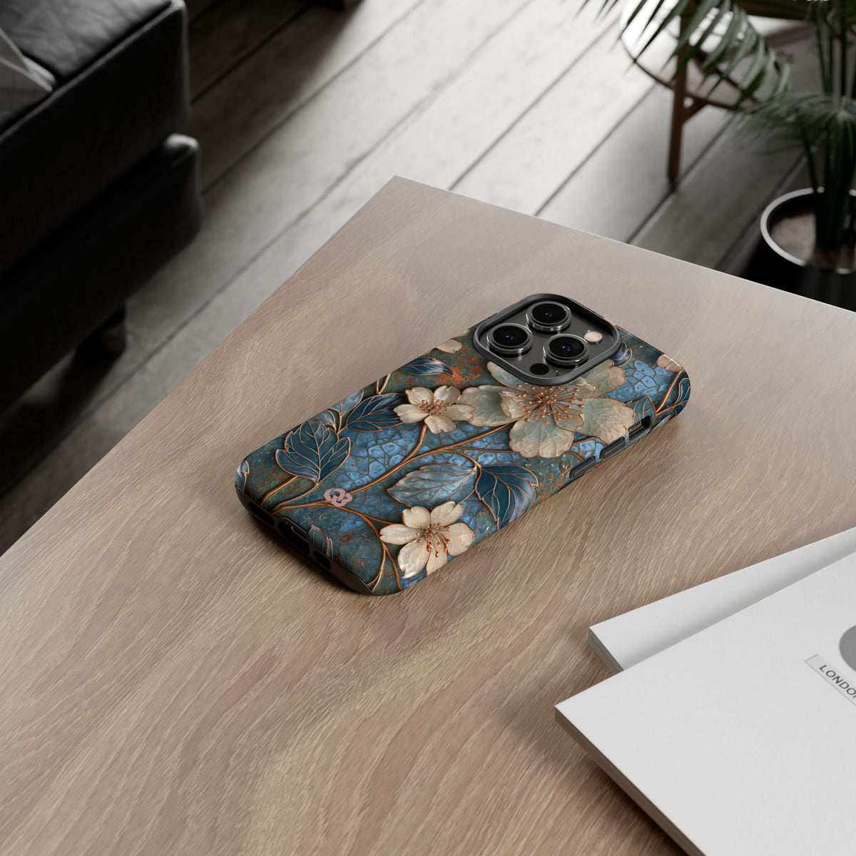 Gilded Blossom Reverie · Tough Phone Case for iPhone · Teal