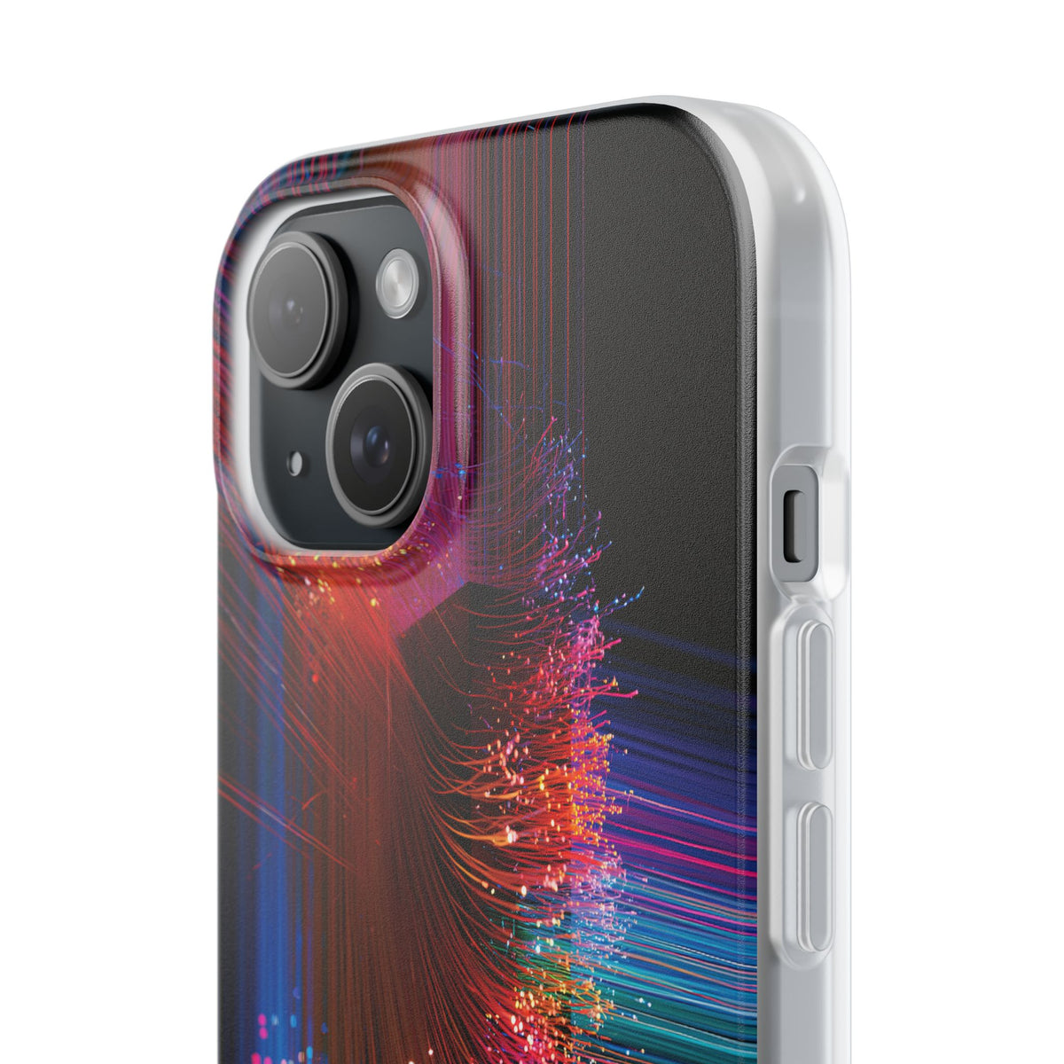 Black Lite Phone Case for iPhone - Cyber Optic Streak