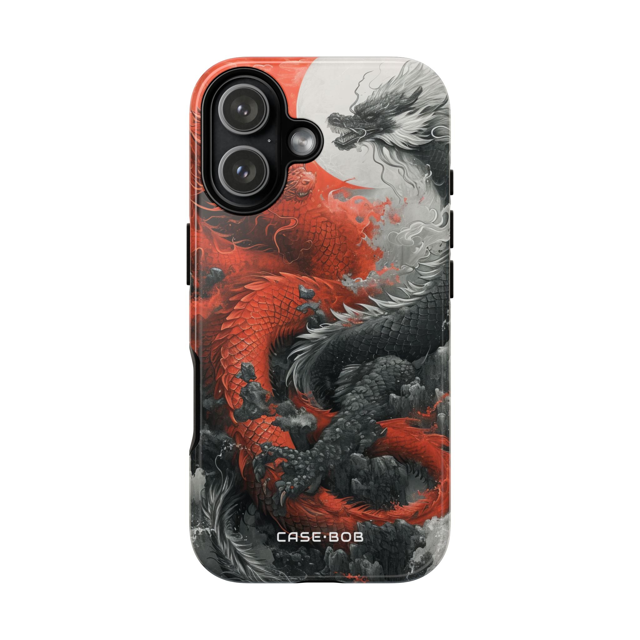 Twin Dragons Crimson iPhone 17 Case - Tough - CASE•BOB