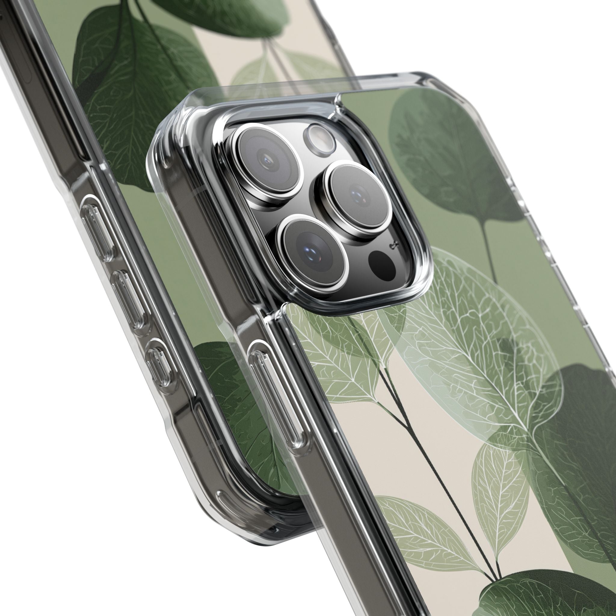 Green Impact MagSafe Phone Case for iPhone - Sage Leaf Skeletals