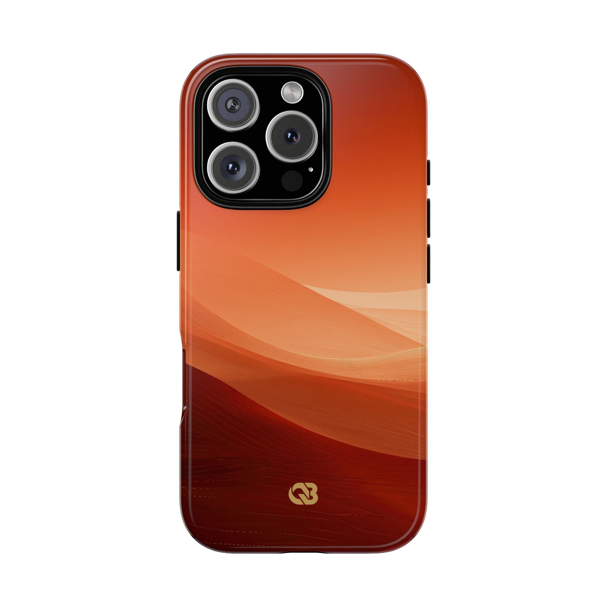Orange Tough Phone Case for iPhone - Crimson Dune Gradient