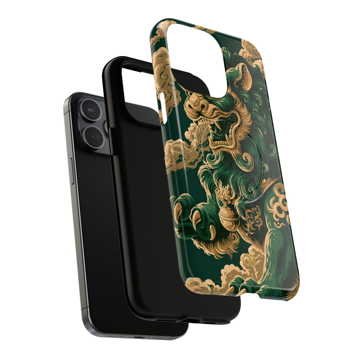 Imperial Guardian Lion · Tough 2.0 Magnetic Phone Case for iPhone · Green