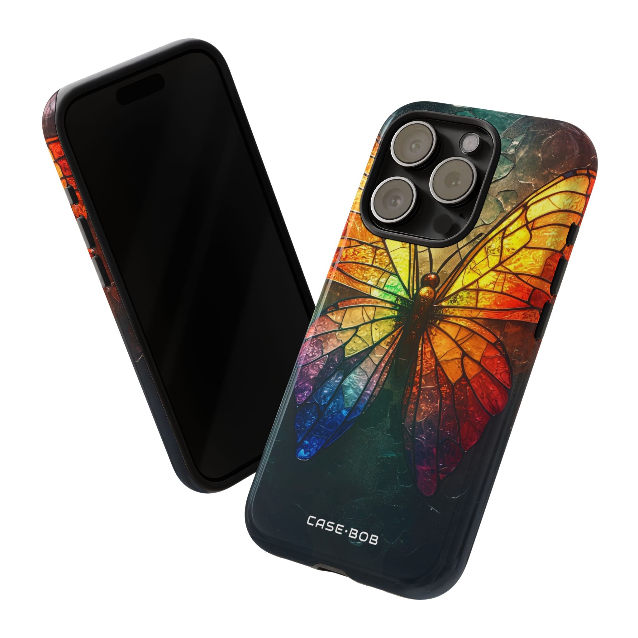 Buntglas-Schmetterling iPhone 15 Pro Case - Tough
