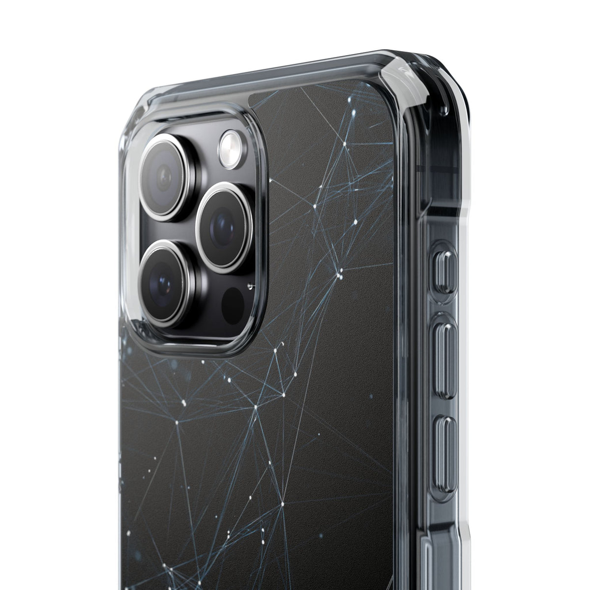 Black Impact MagSafe Phone Case for iPhone - Arctic Neural Mesh