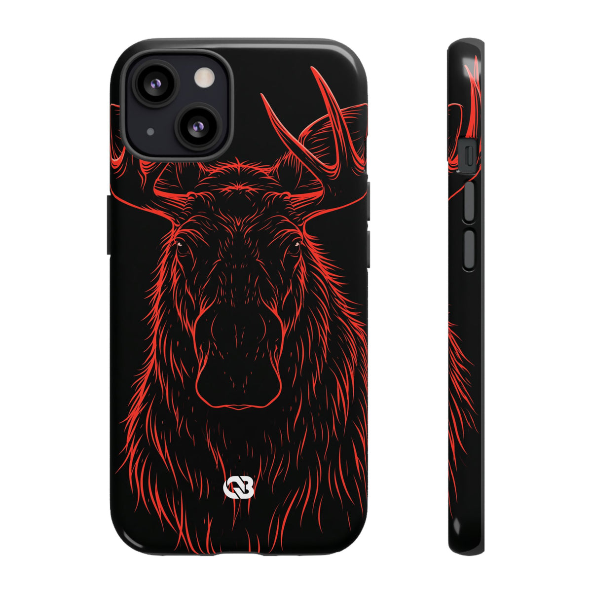Crimson Horizon Moose · Tough Phone Case for iPhone · Black