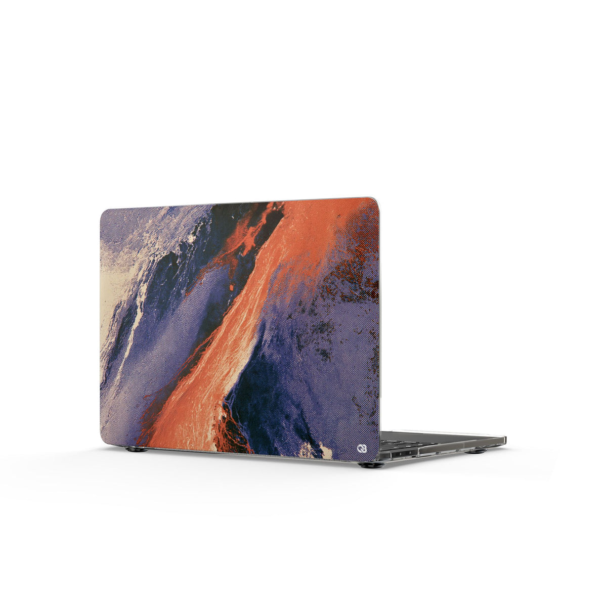 Solar Aura Drift · Clear Hard Case for MacBook · Orange