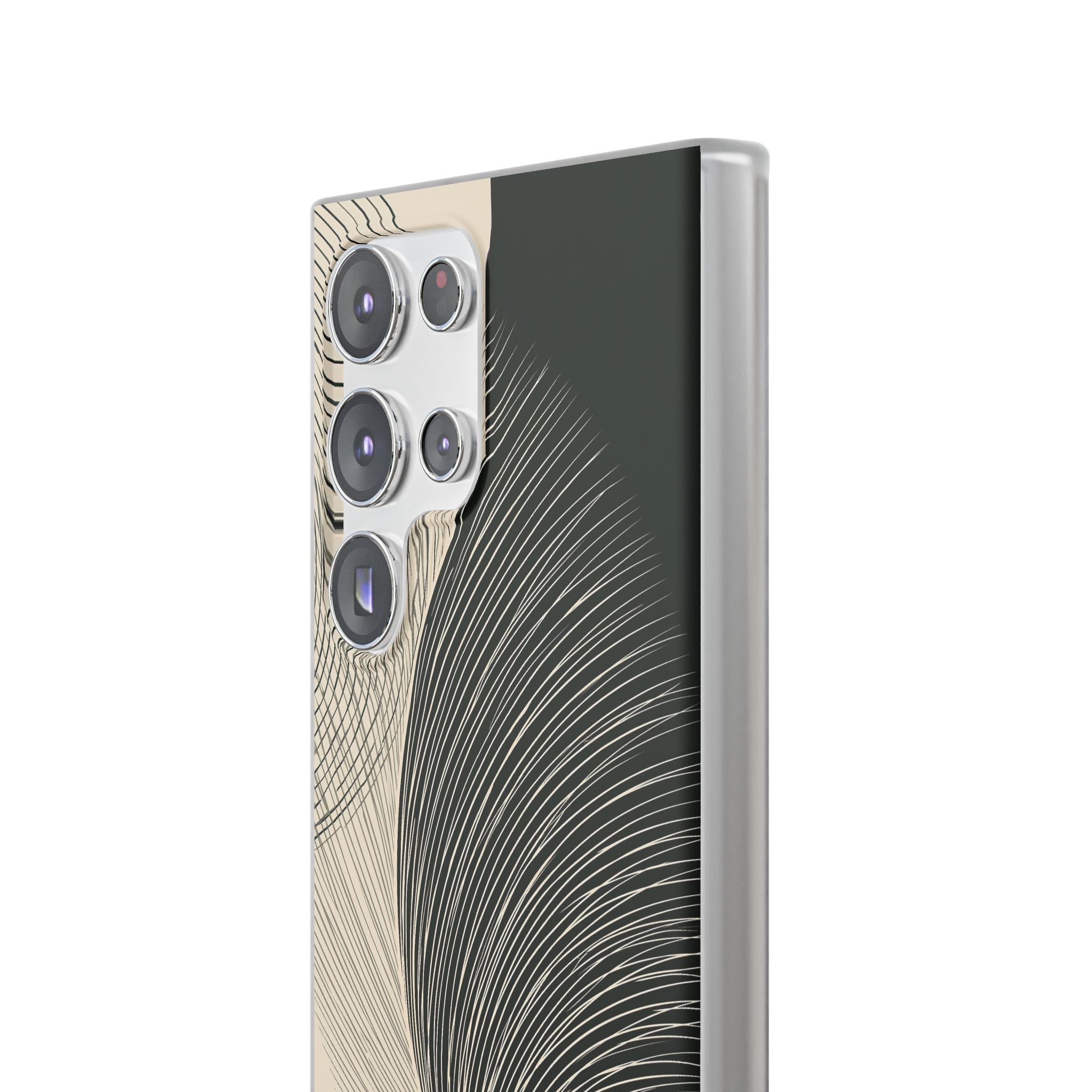 Beige Lite Phone Case for Samsung - Obsidian Cream Plume