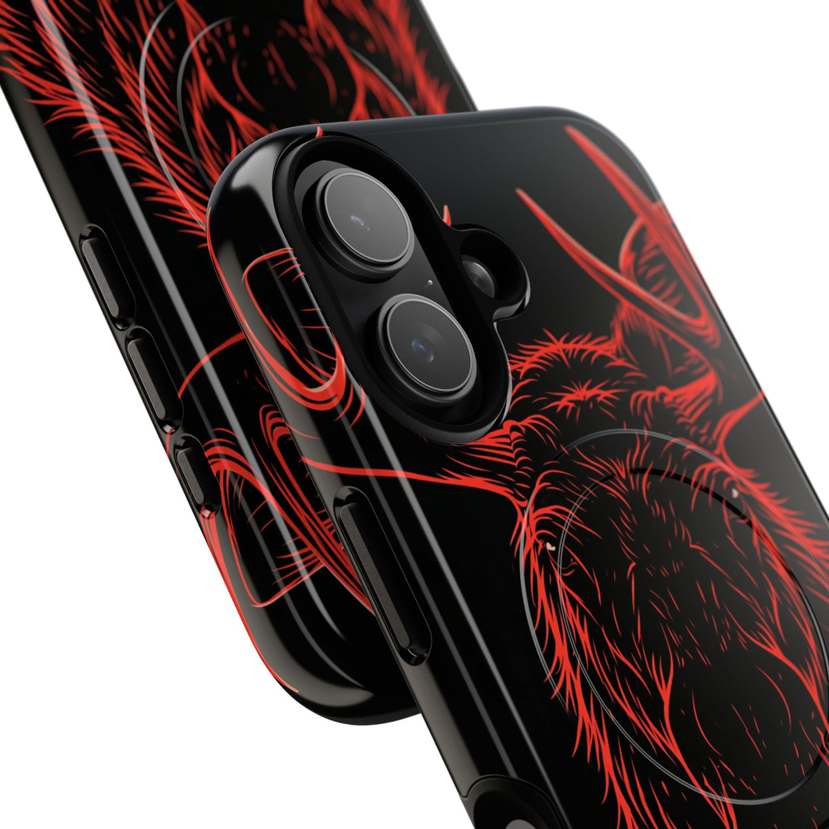 Crimson Horizon Moose · Tough 2.0 Magnetic Phone Case for iPhone · Black