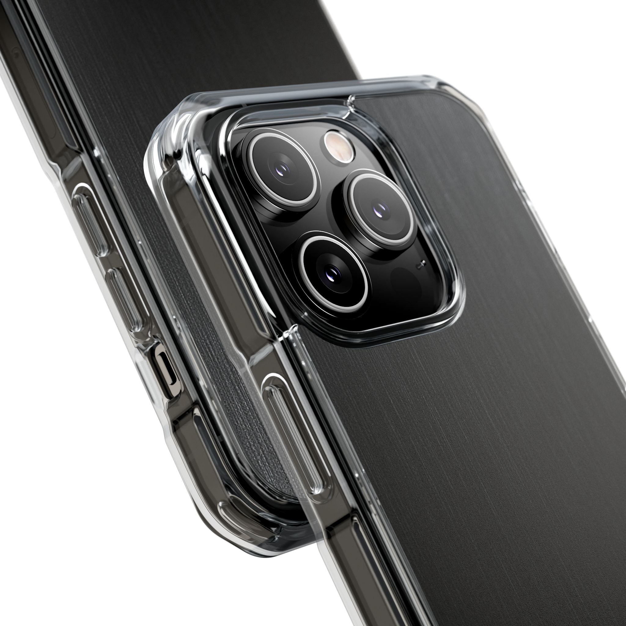Black Impact MagSafe Phone Case for iPhone - Brushed Obsidian Slate