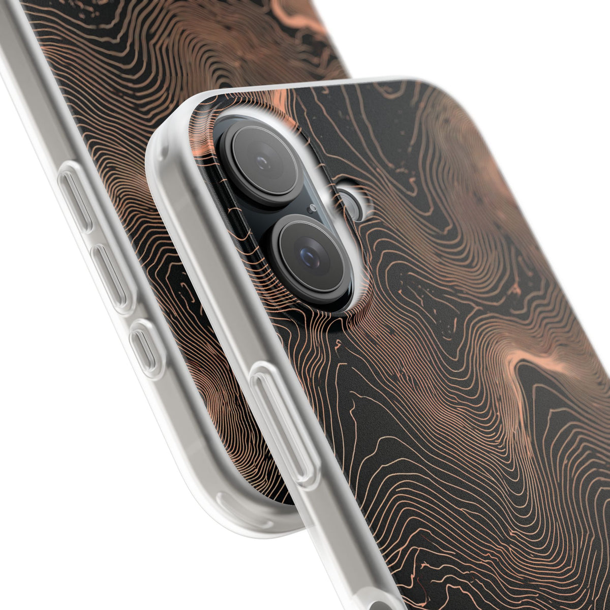 Mesa Elevation Contour · Lite Phone Case for iPhone · Black