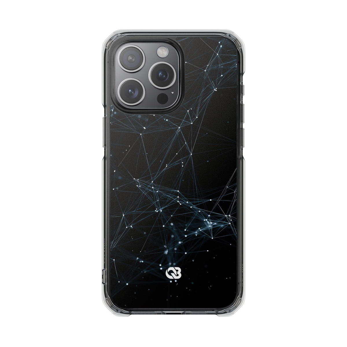 Black Impact MagSafe Phone Case for iPhone - Arctic Neural Mesh